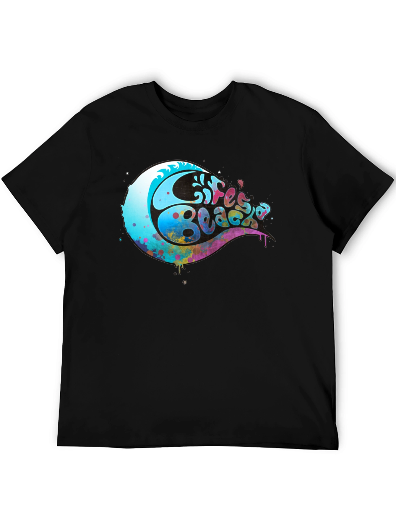 Lifes a Beach Graphic T-Shirt - Black