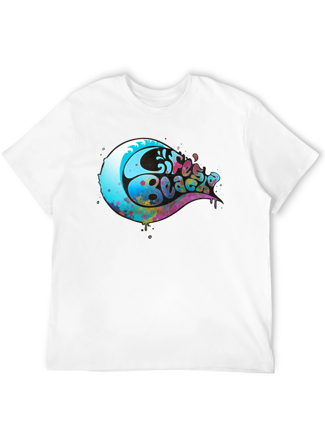 Lifes a Beach Graphic T-Shirt - Black