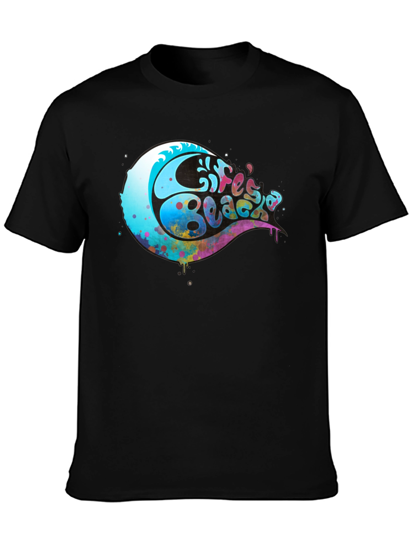 Lifes a Beach Graphic T-Shirt - Black