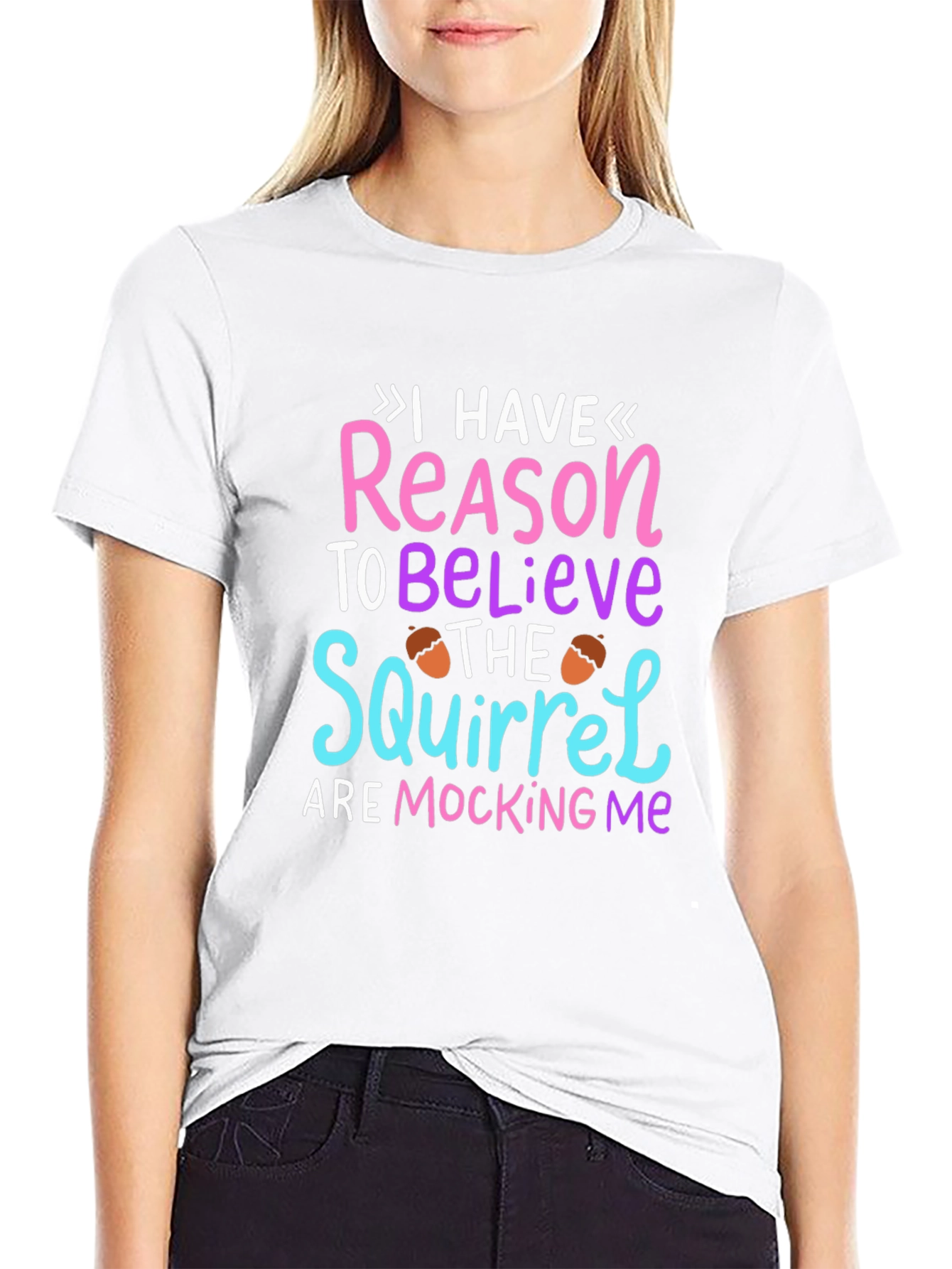 Squirrel Mocking Me Graphic Tee - Funny Novelty T-Shirt