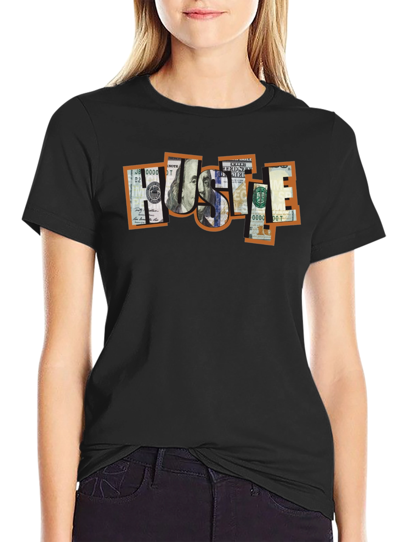Money Hustle Graphic Tee - Black