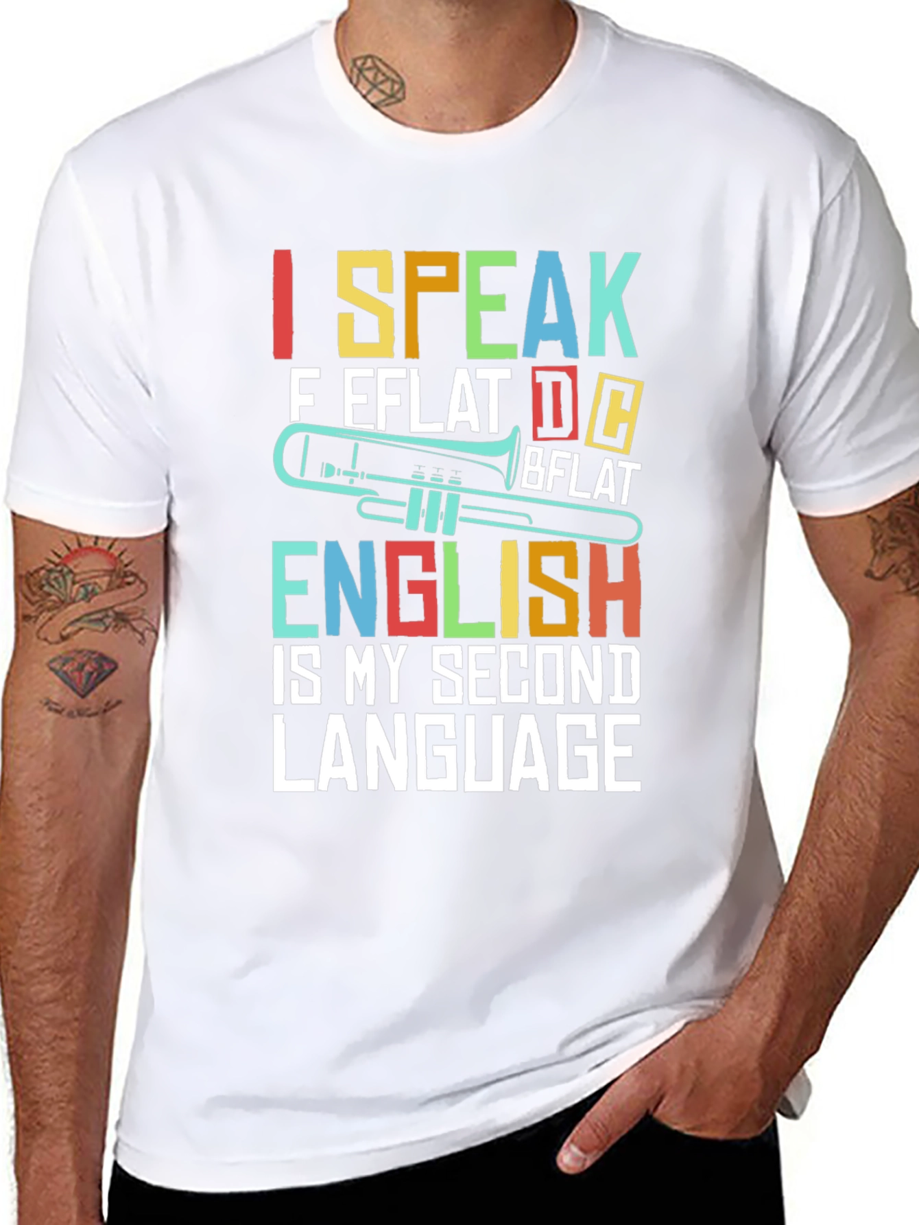 I Speak Music T-Shirt Trombone Band Tee