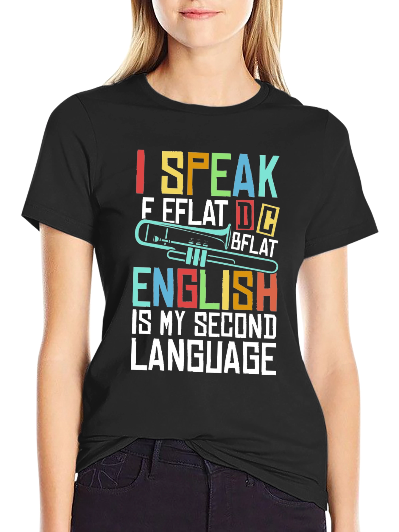 I Speak Music T-Shirt Trombone Band Tee