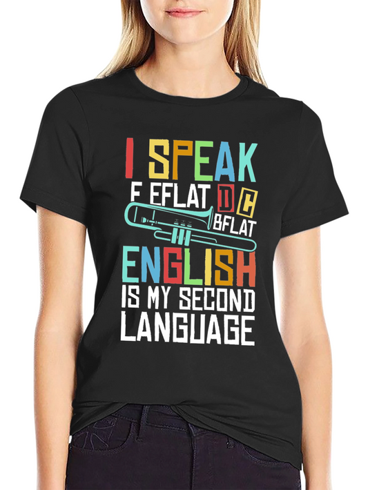 I Speak Music T-Shirt Trombone Band Tee