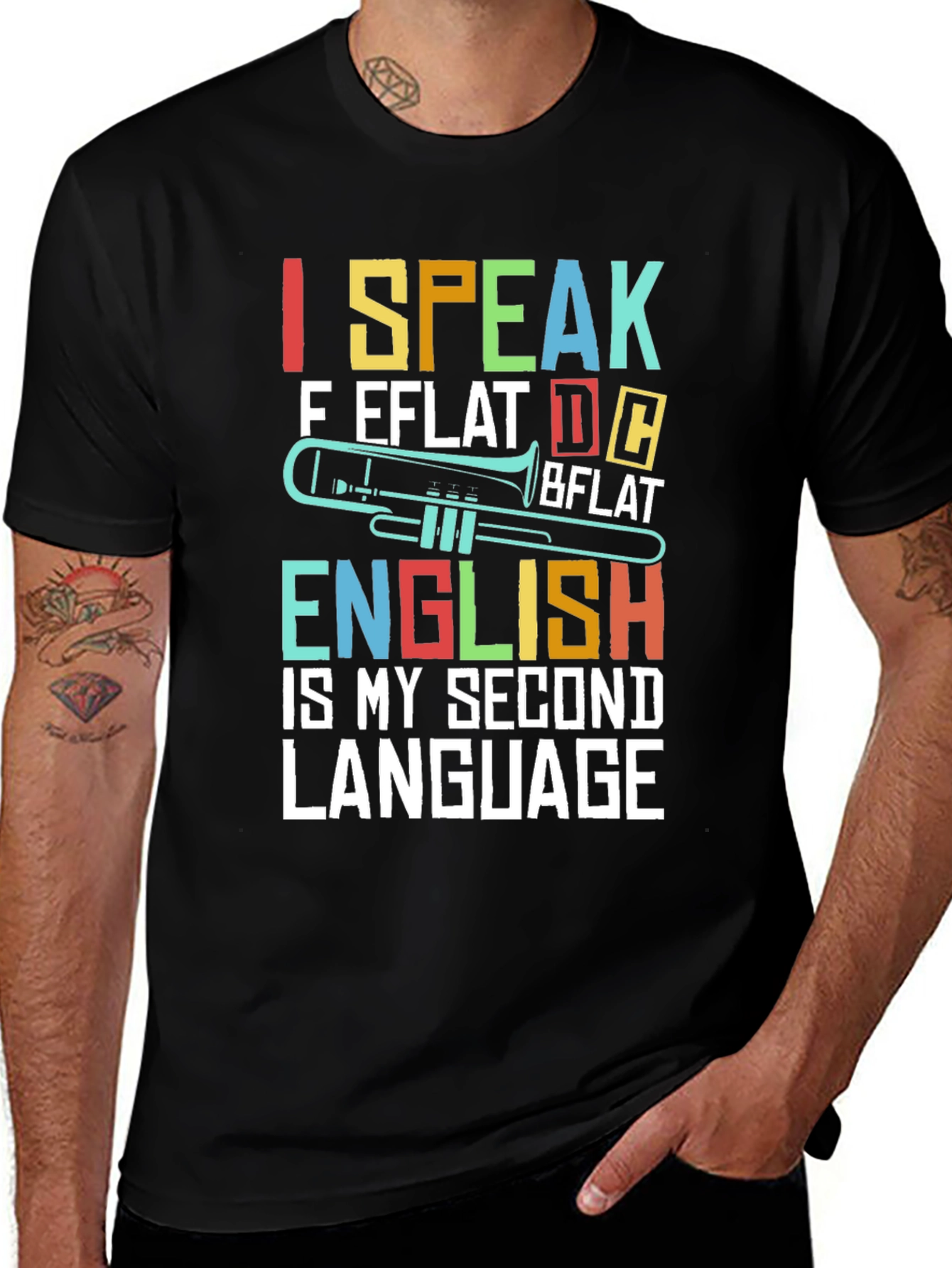 I Speak Music T-Shirt Trombone Band Tee