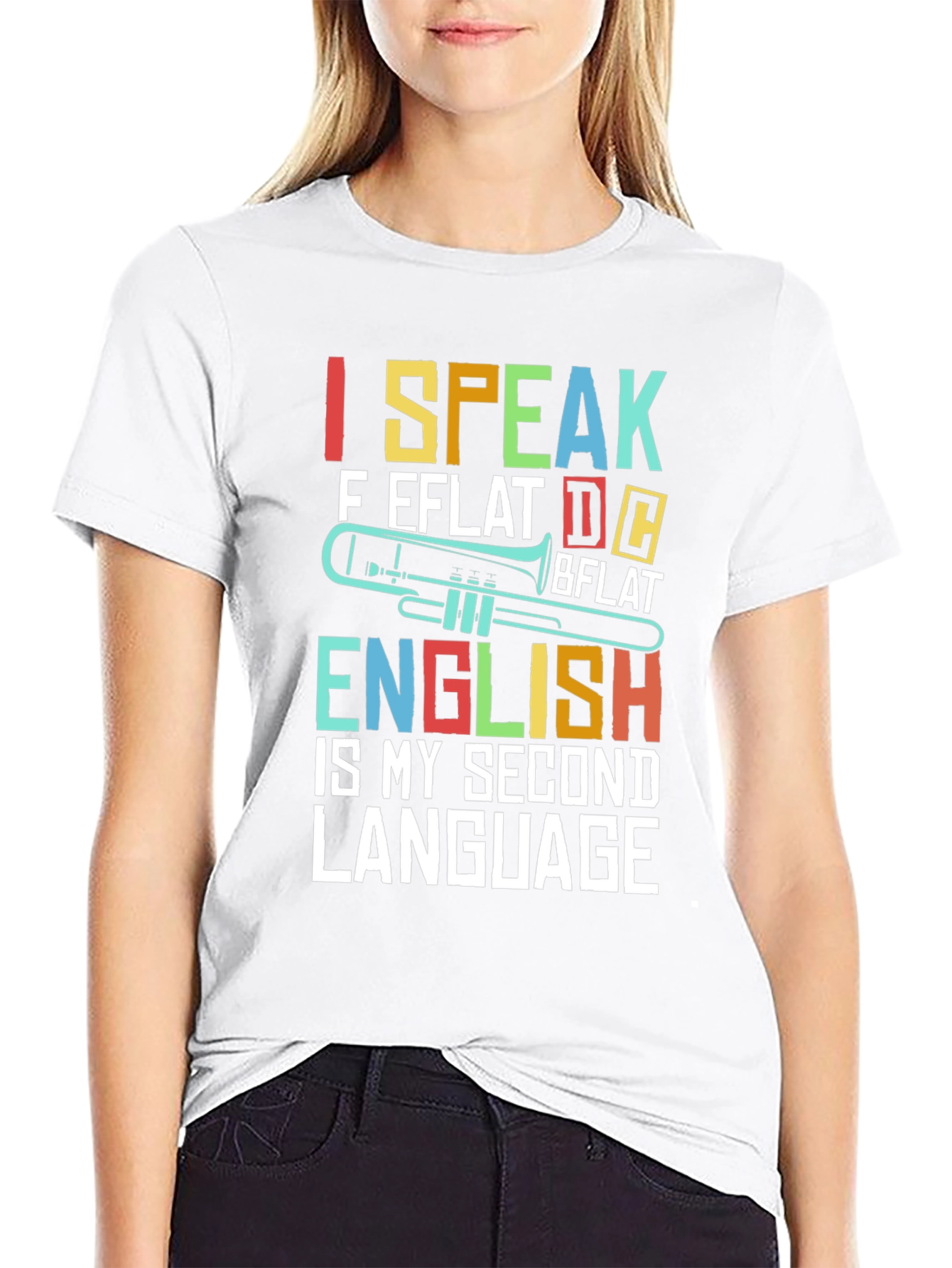 I Speak Music T-Shirt Trombone Band Tee