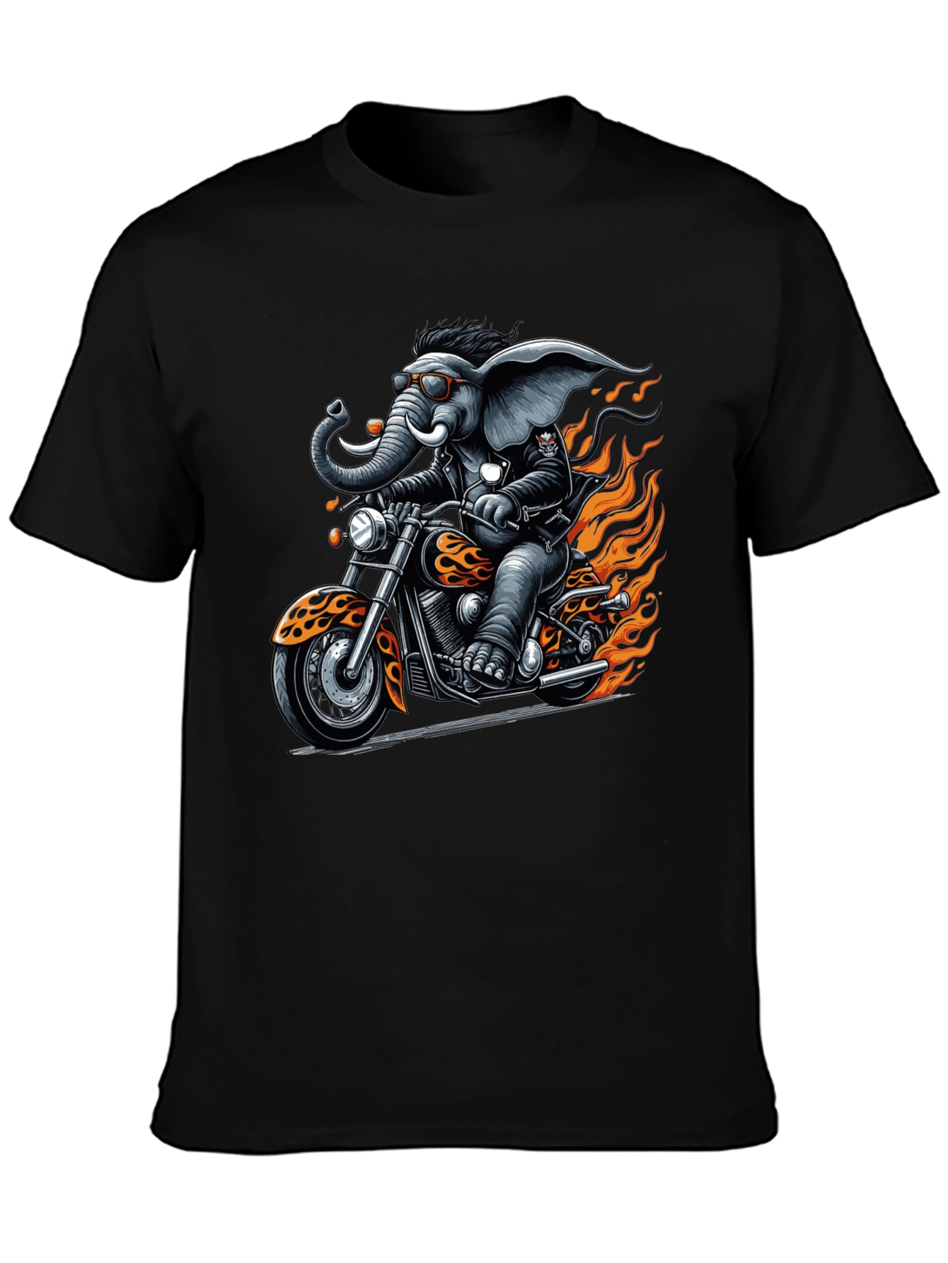 Elephant Biker T-Shirt