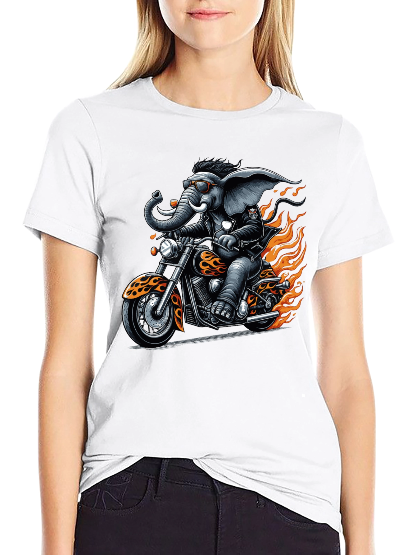 Elephant Biker T-Shirt