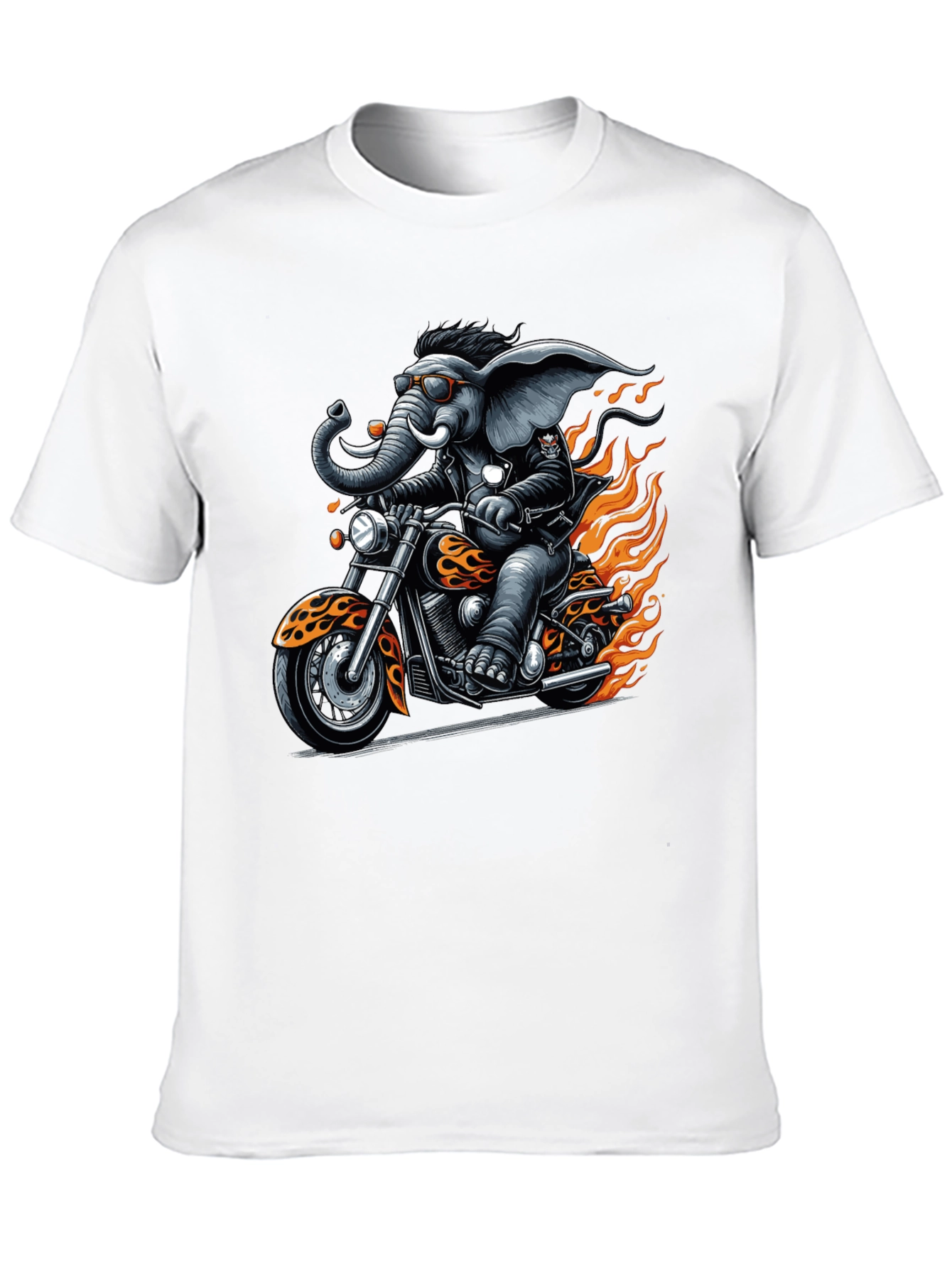 Elephant Biker T-Shirt