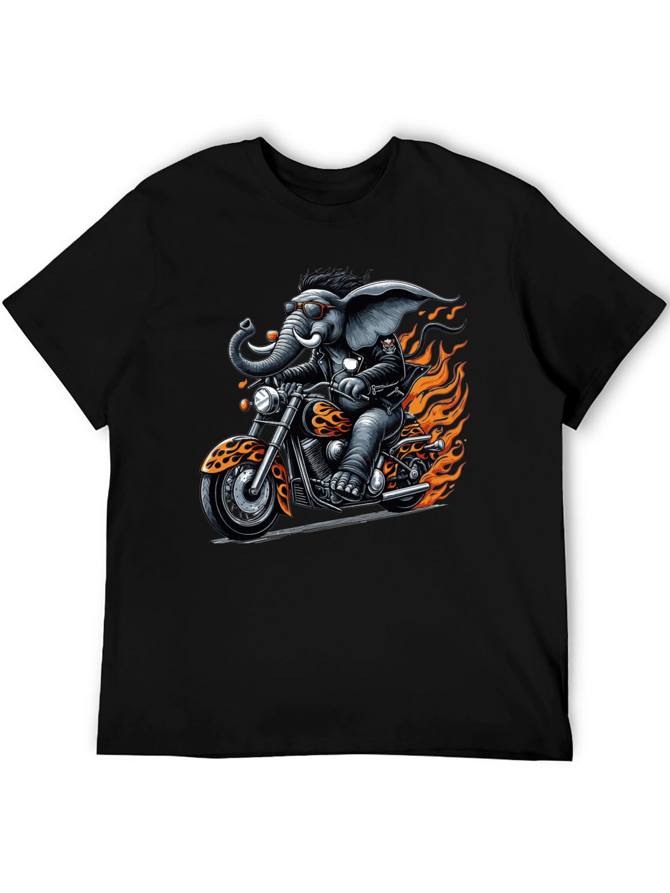 Elephant Biker T-Shirt
