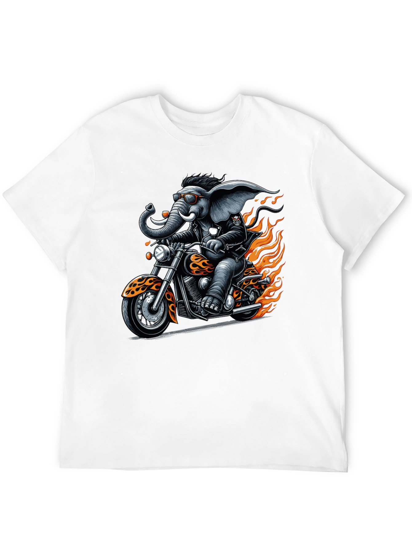 Elephant Biker T-Shirt