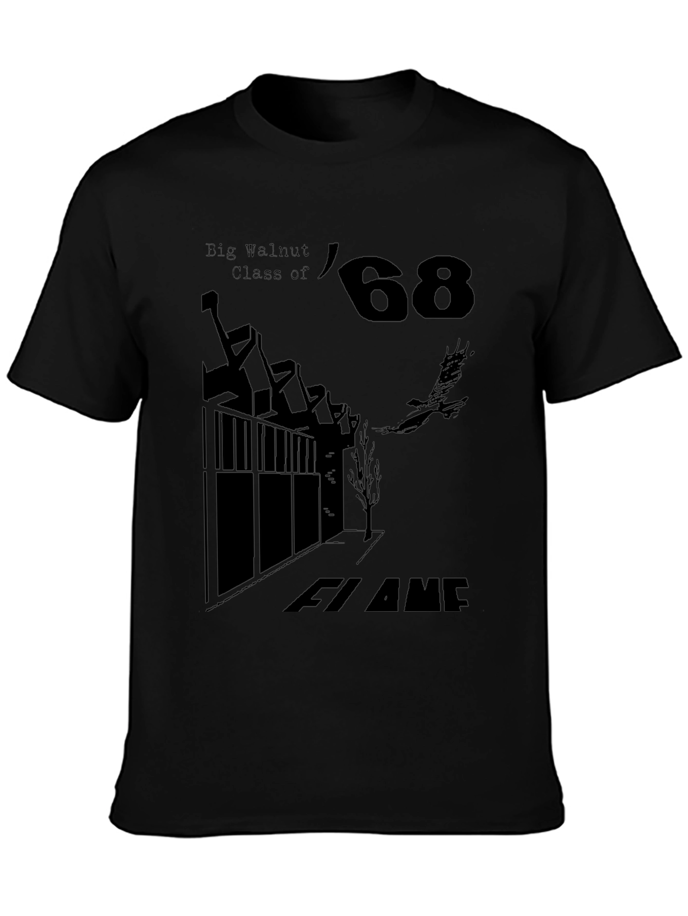 Big Walnut Class of 68 Black T-Shirt