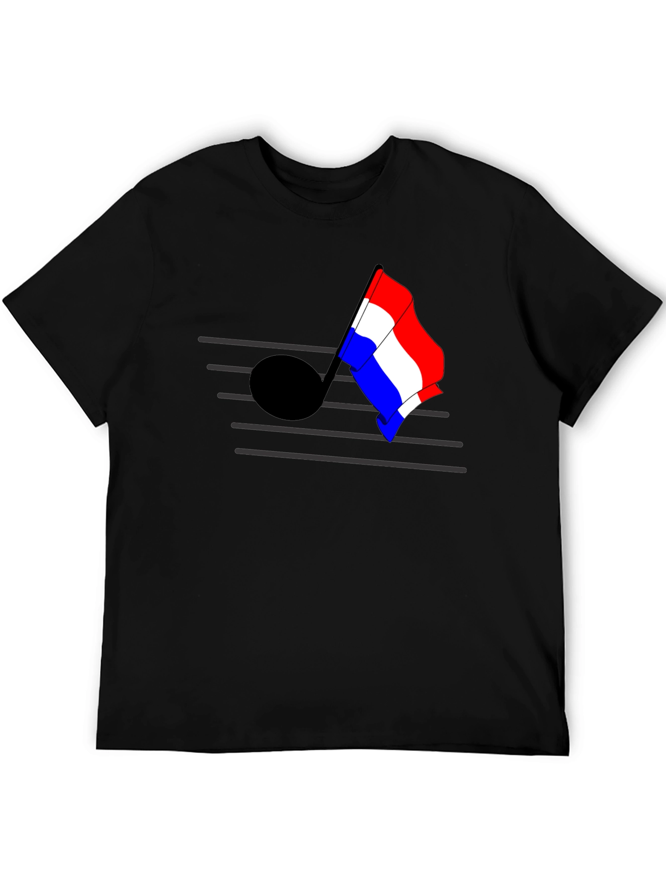 Music Note Flag Graphic T-Shirt