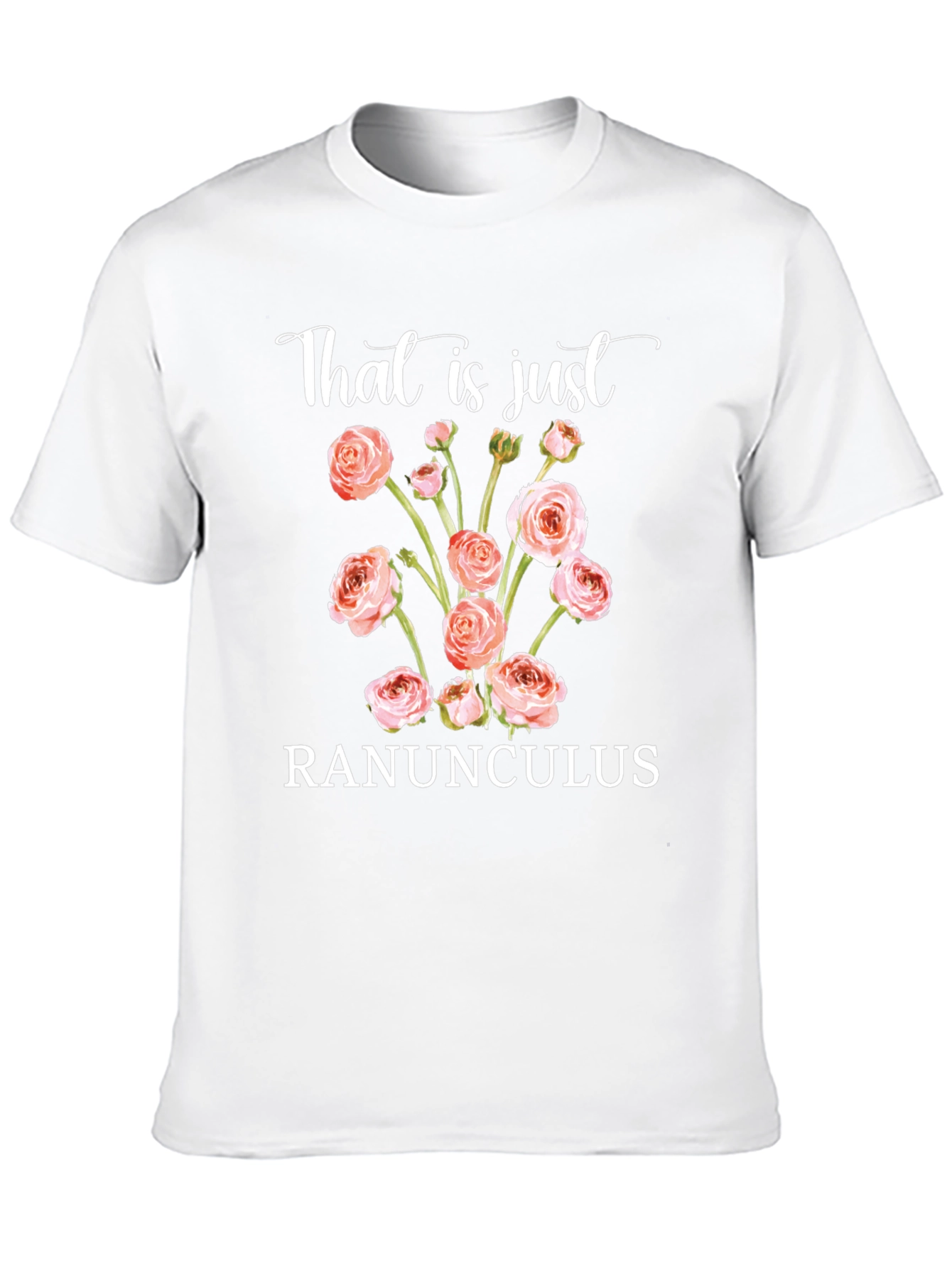 Ranunculus Floral T-Shirt - Unique Botanical Tee