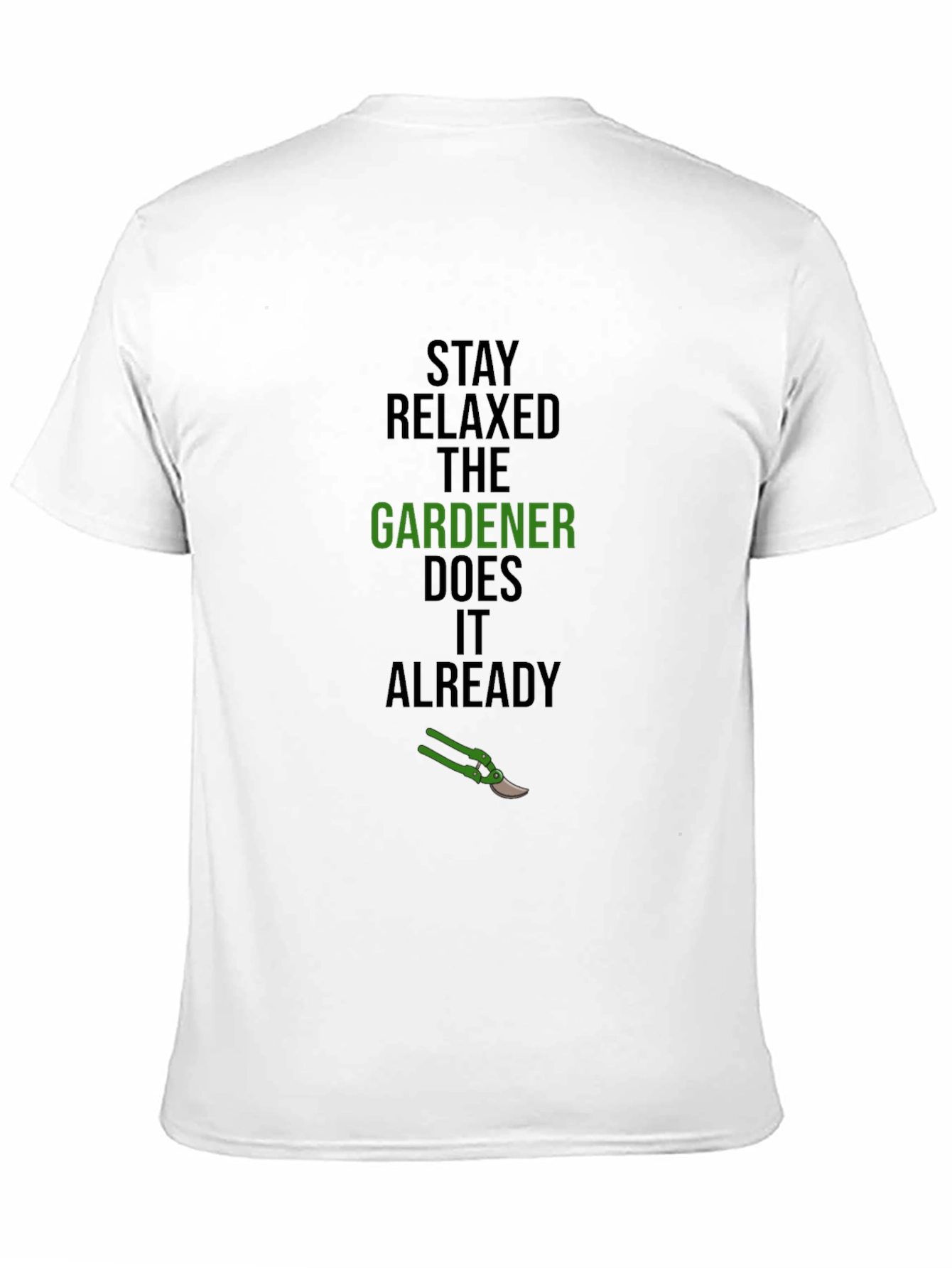 Stay Relaxed Gardener T-Shirt - Black