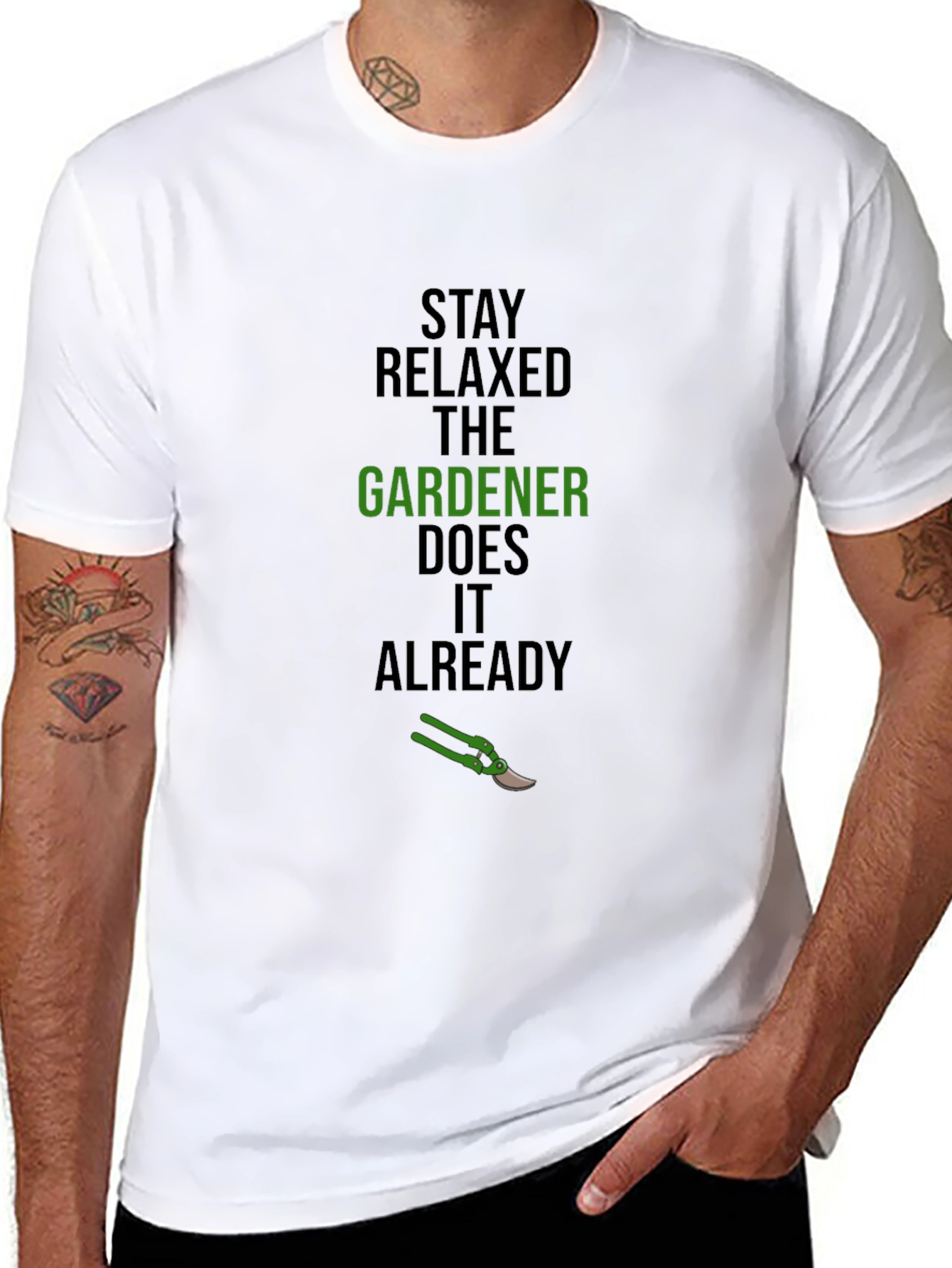 Stay Relaxed Gardener T-Shirt - Black