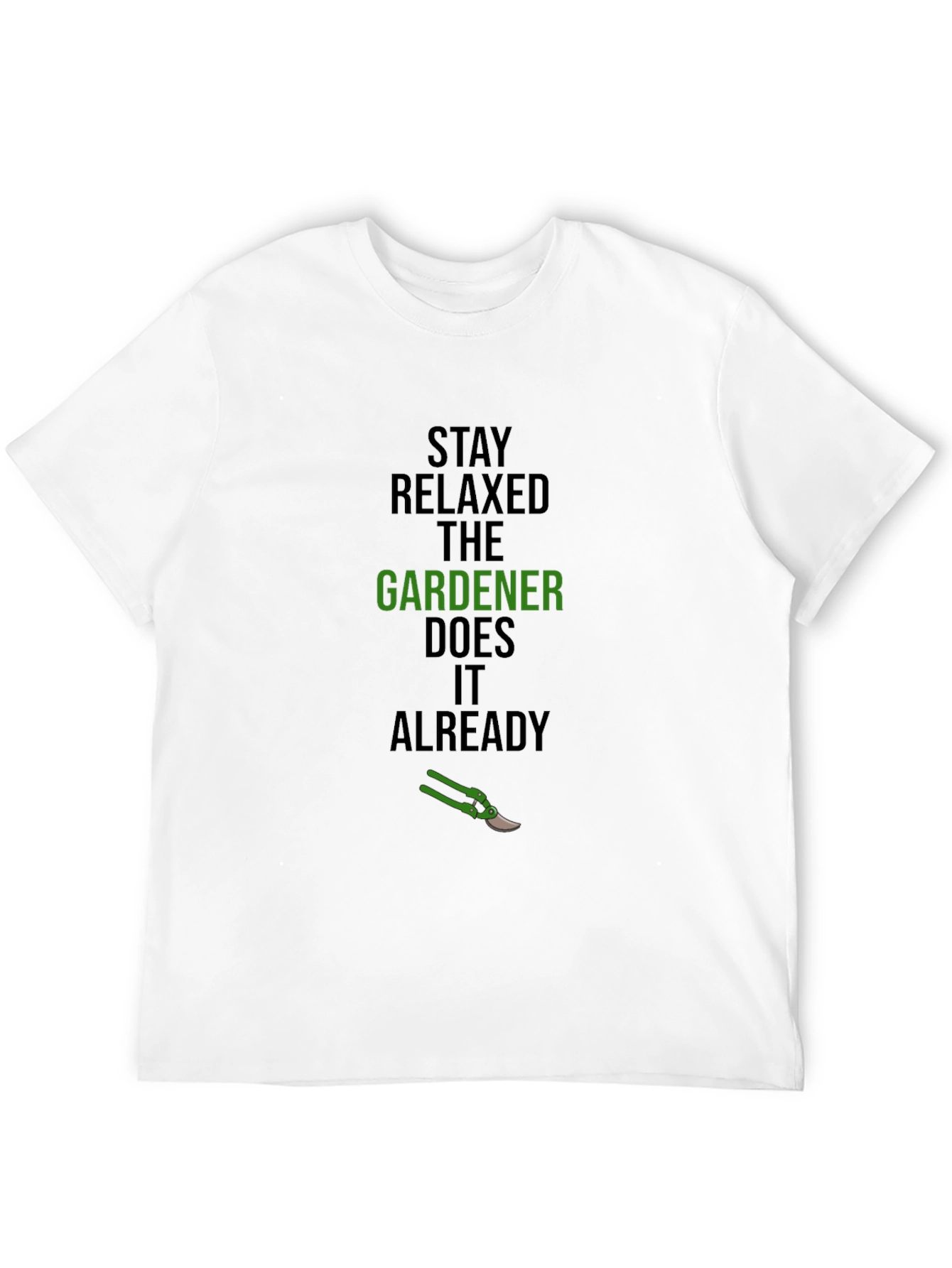 Stay Relaxed Gardener T-Shirt - Black