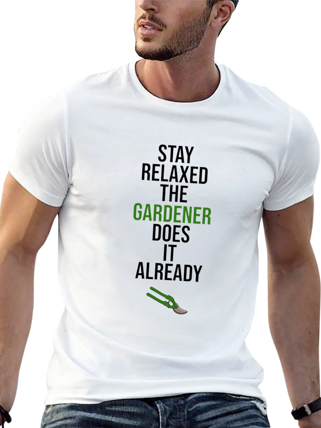 Stay Relaxed Gardener T-Shirt - Black