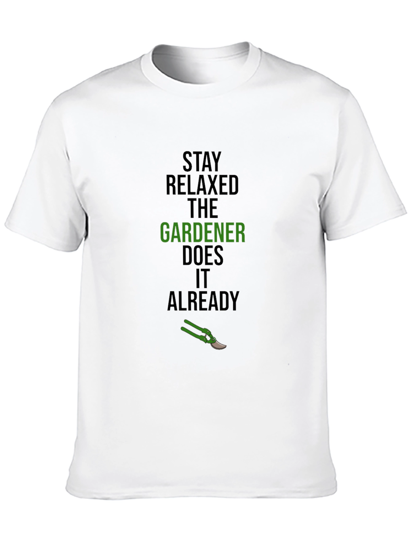 Stay Relaxed Gardener T-Shirt - Black