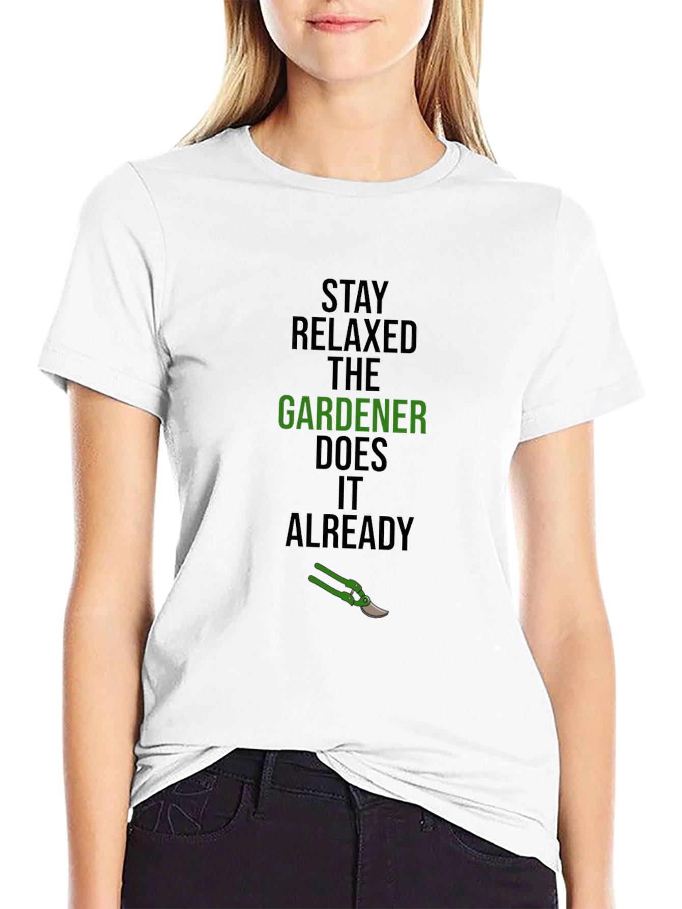 Stay Relaxed Gardener T-Shirt - Black