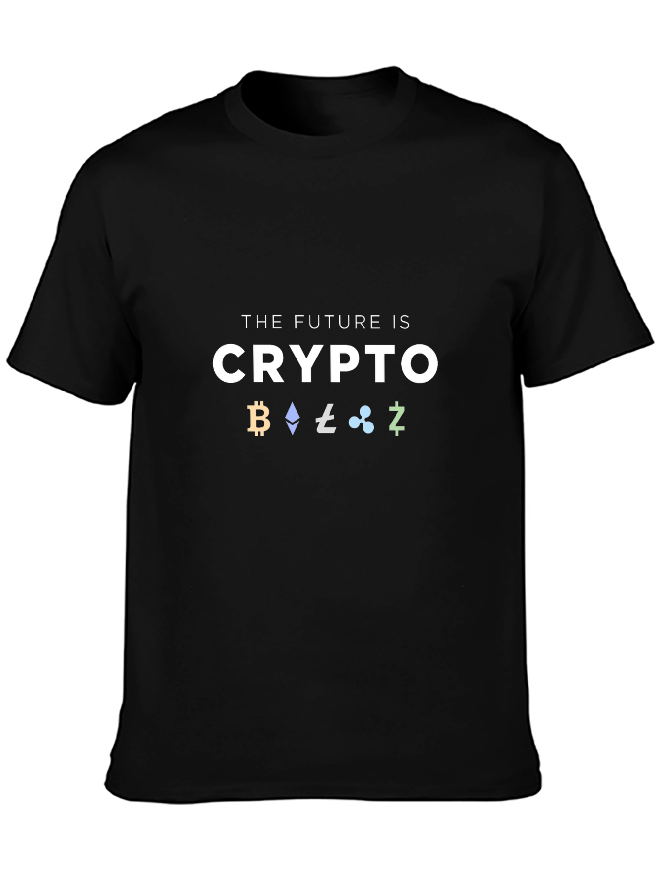 Crypto T-Shirt: Future is Crypto Bitcoin Ethereum Ripple