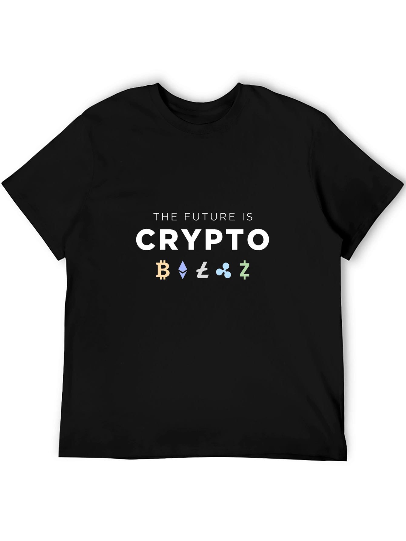 Crypto T-Shirt: Future is Crypto Bitcoin Ethereum Ripple