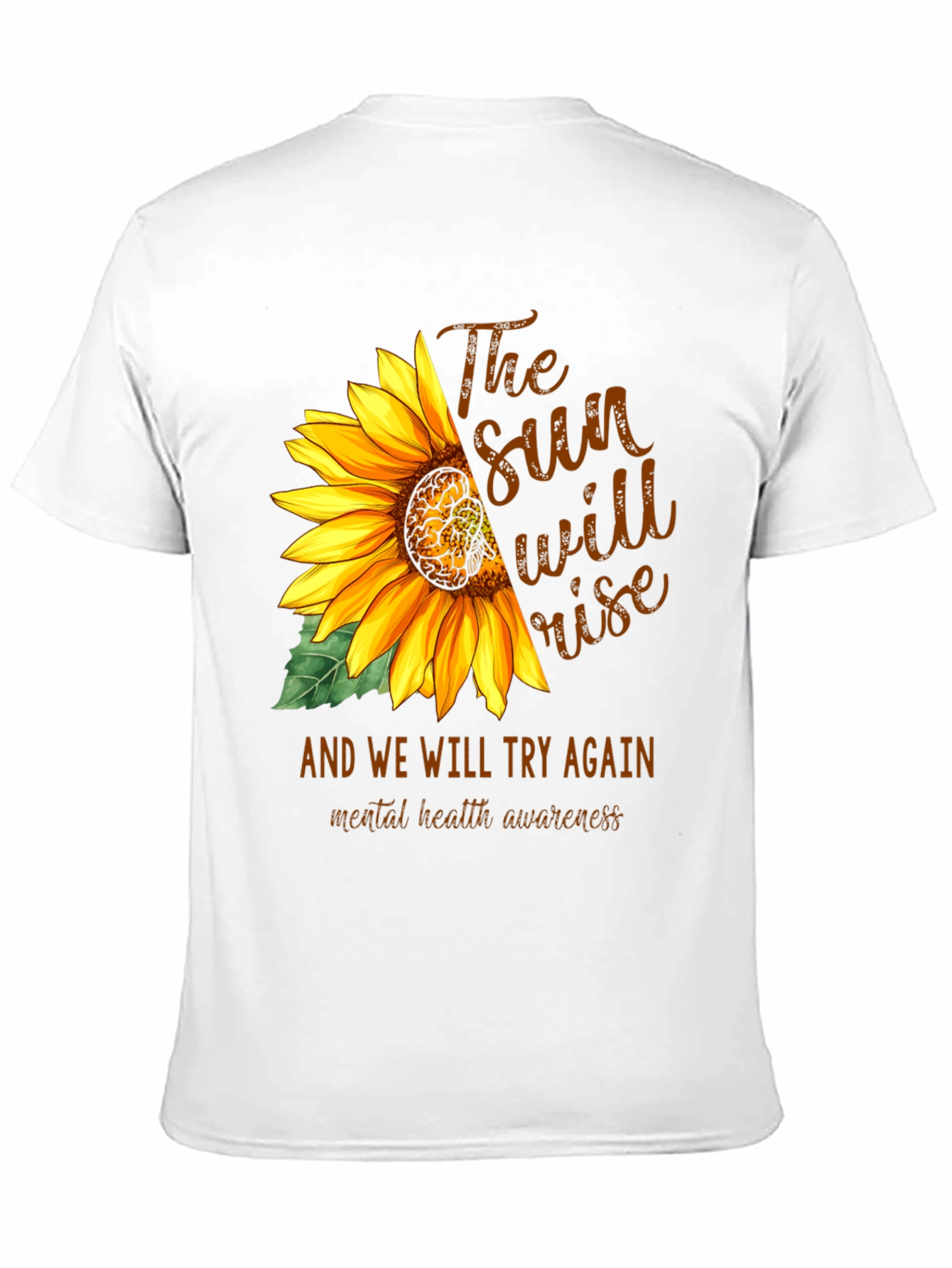 Sunflower Mental Health Awareness Graphic Tee