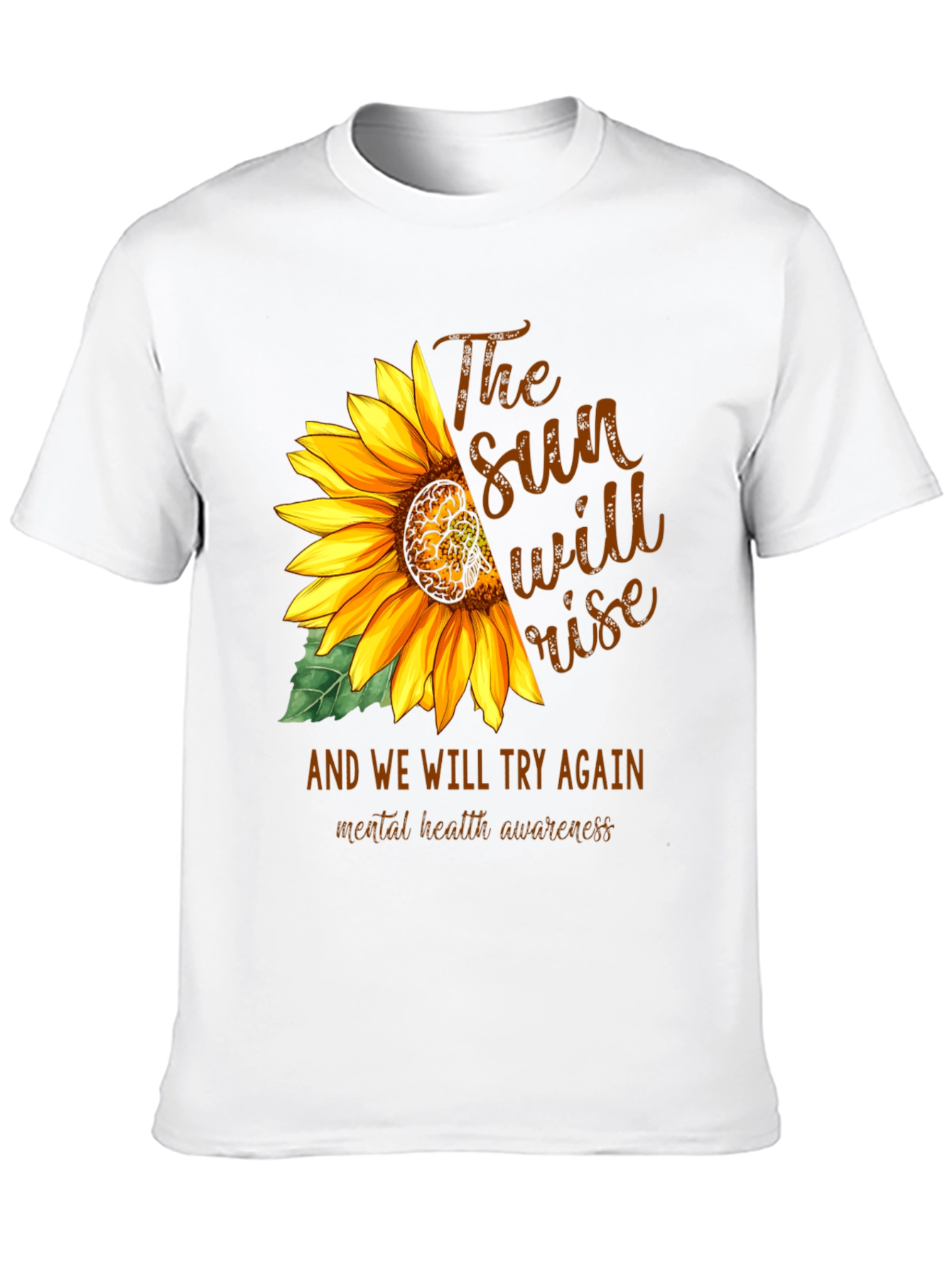 Sunflower Mental Health Awareness Graphic Tee