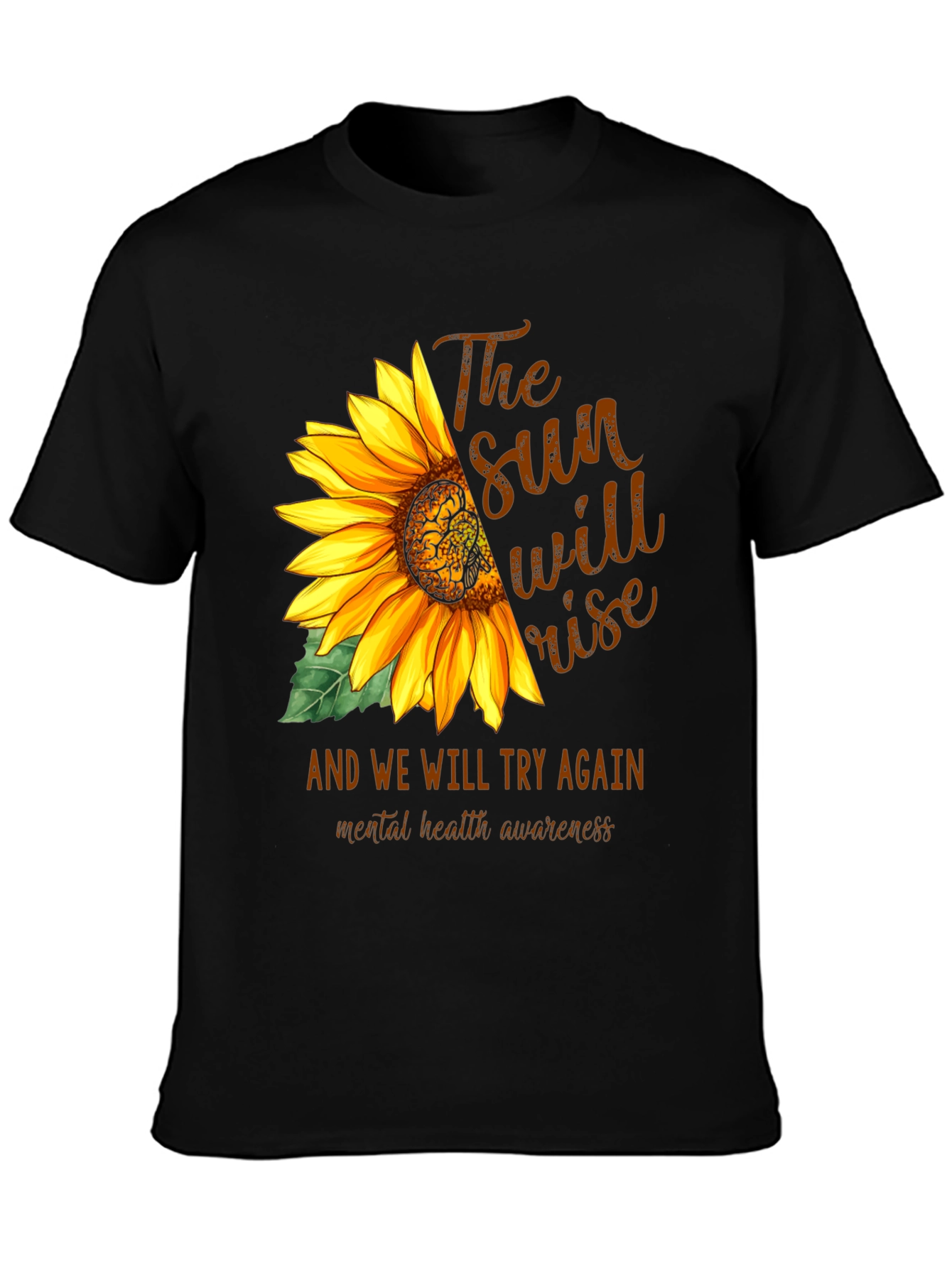 Sunflower Mental Health Awareness Graphic Tee