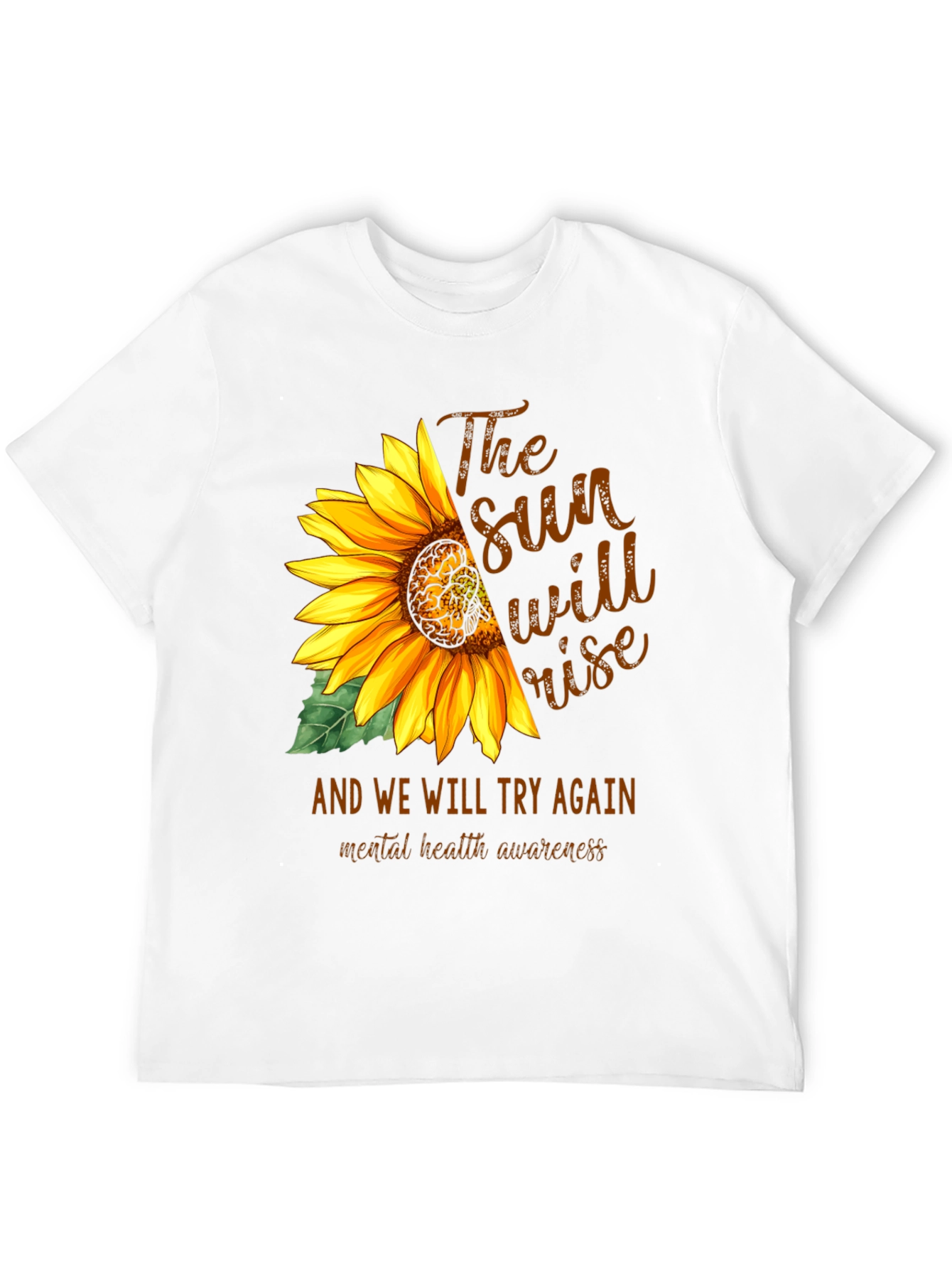 Sunflower Mental Health Awareness Graphic Tee