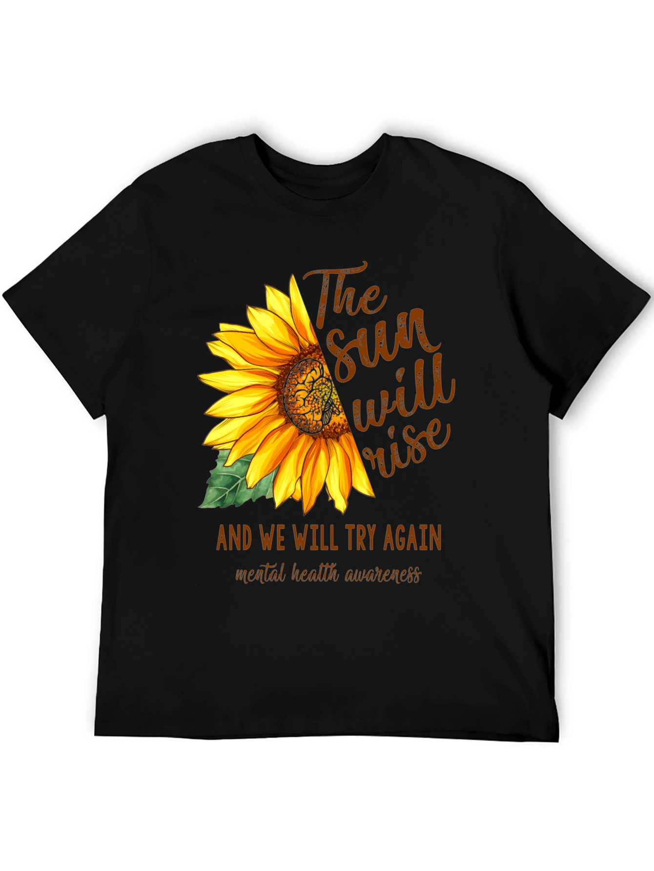 Sunflower Mental Health Awareness Graphic Tee