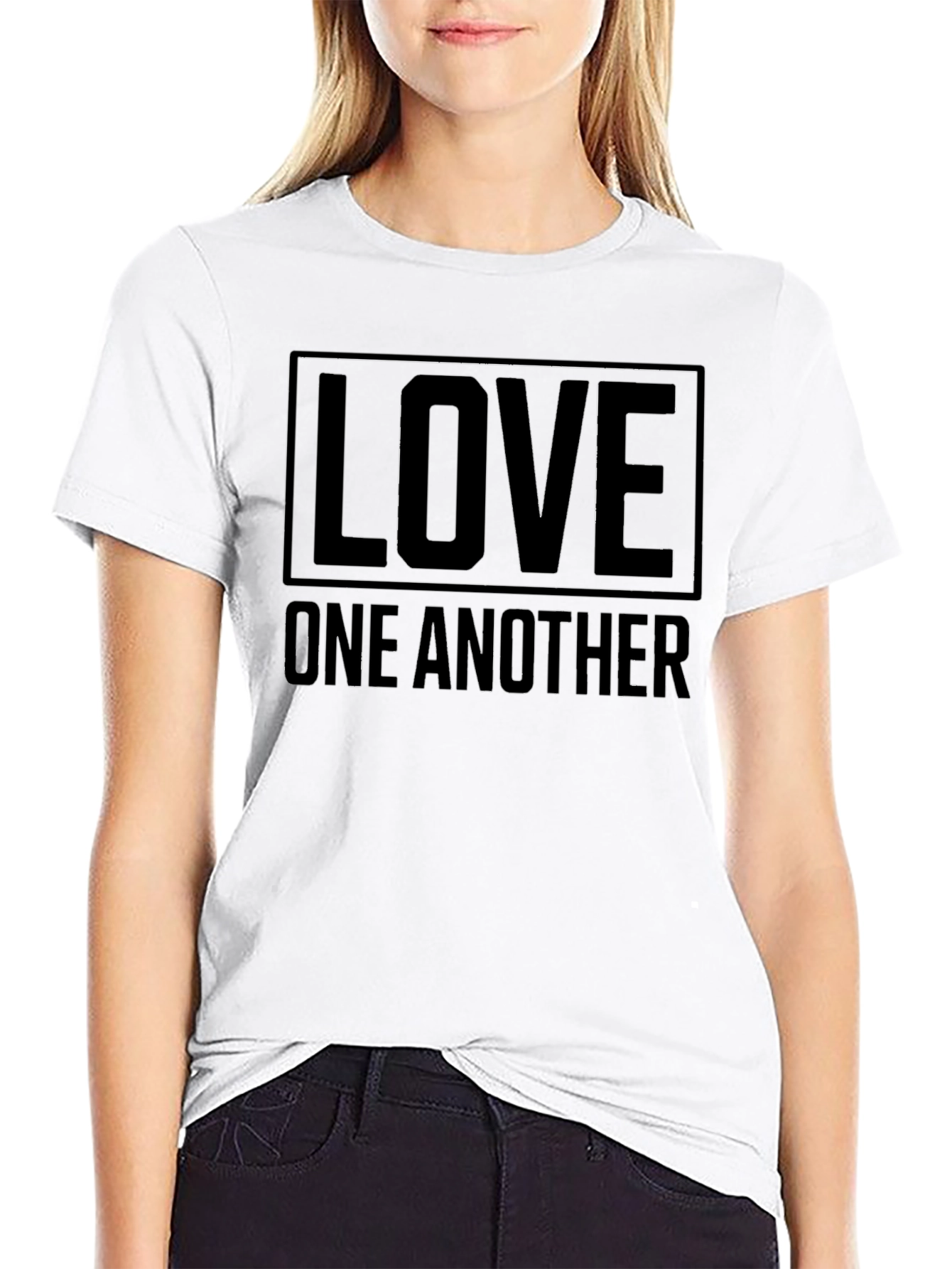 Love One Another Black Graphic Tee