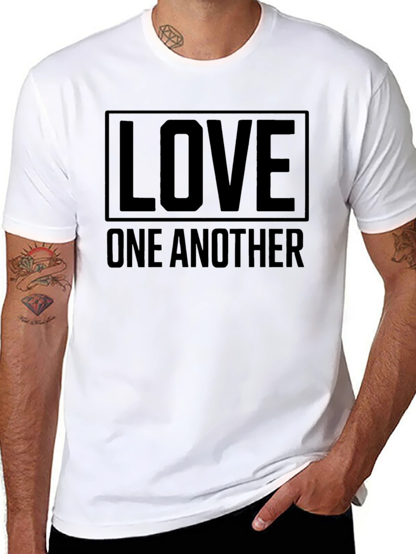 Love One Another Black Graphic Tee