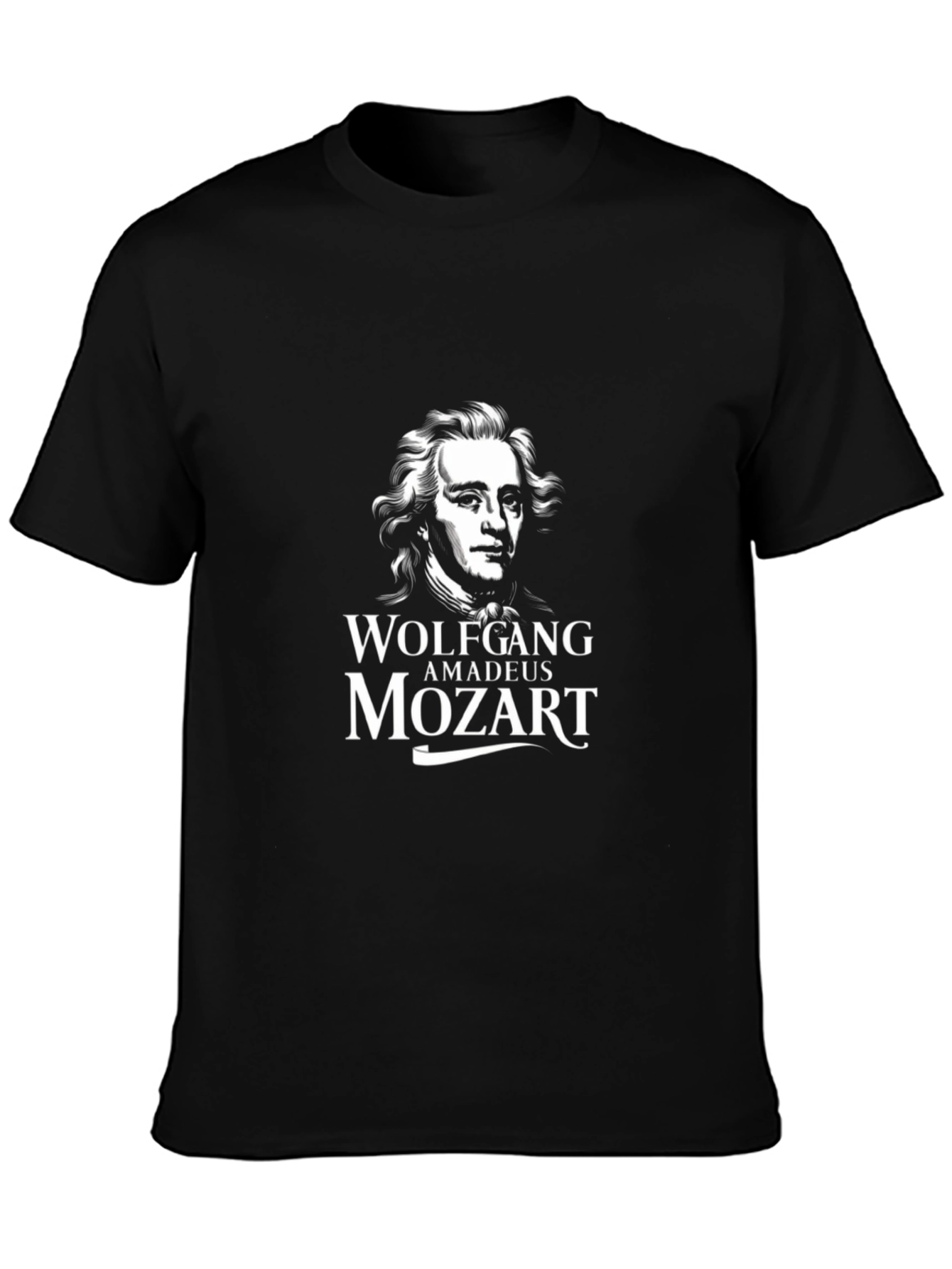 Wolfgang Amadeus Mozart Black T-Shirt