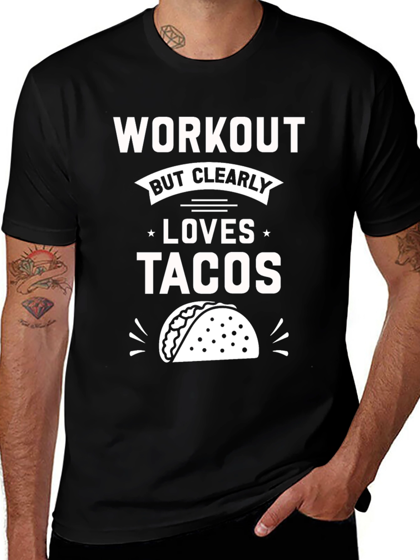 Workout But Clearly Loves Tacos T-Shirt