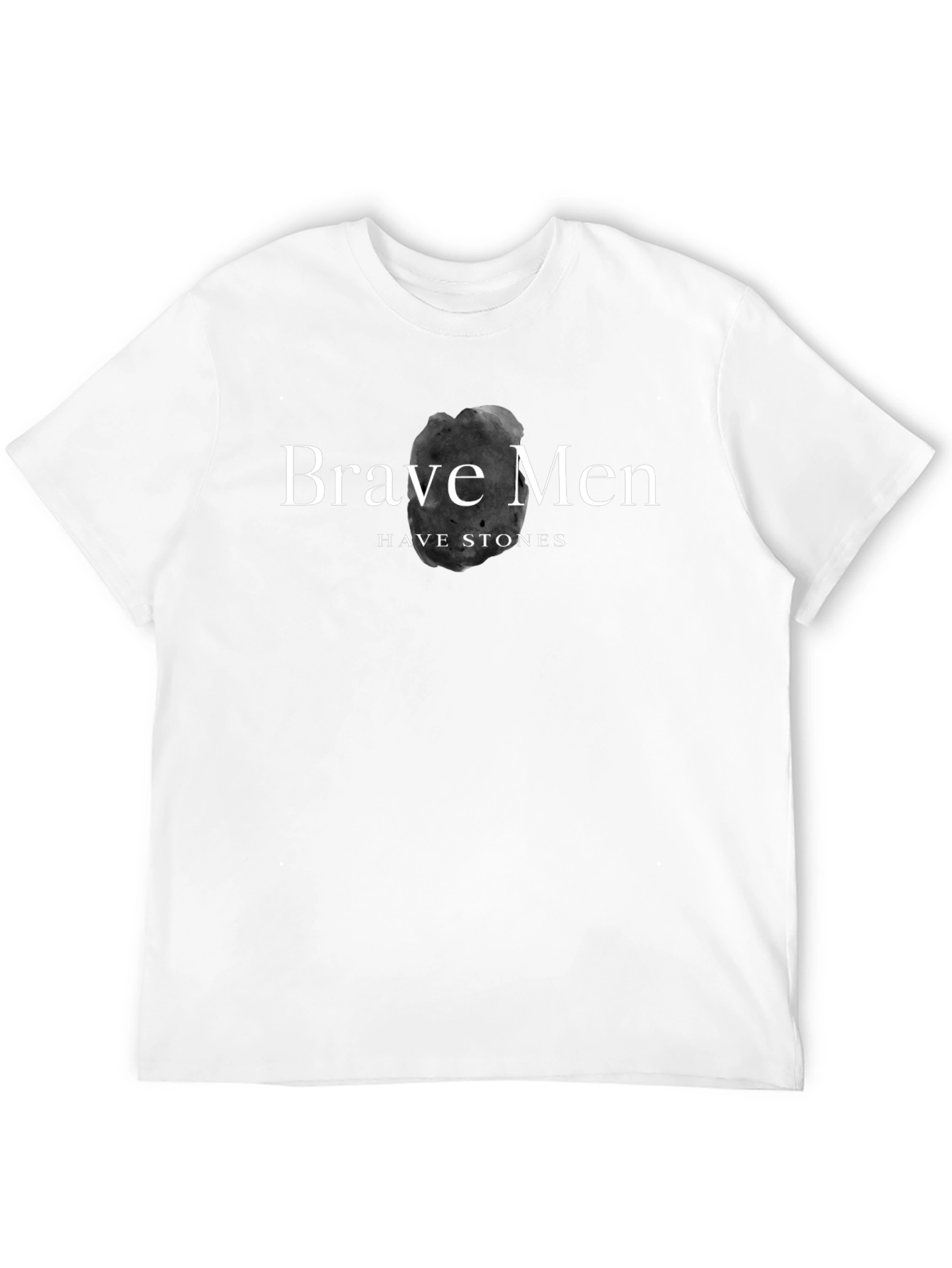 Brave Men Have Stones Black Graphic Tee