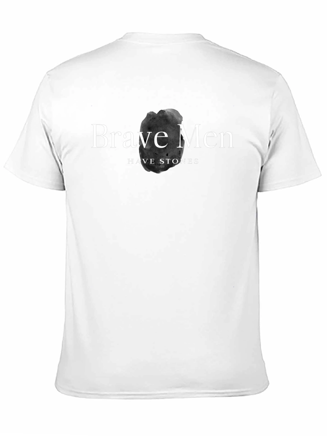 Brave Men Have Stones Black Graphic Tee