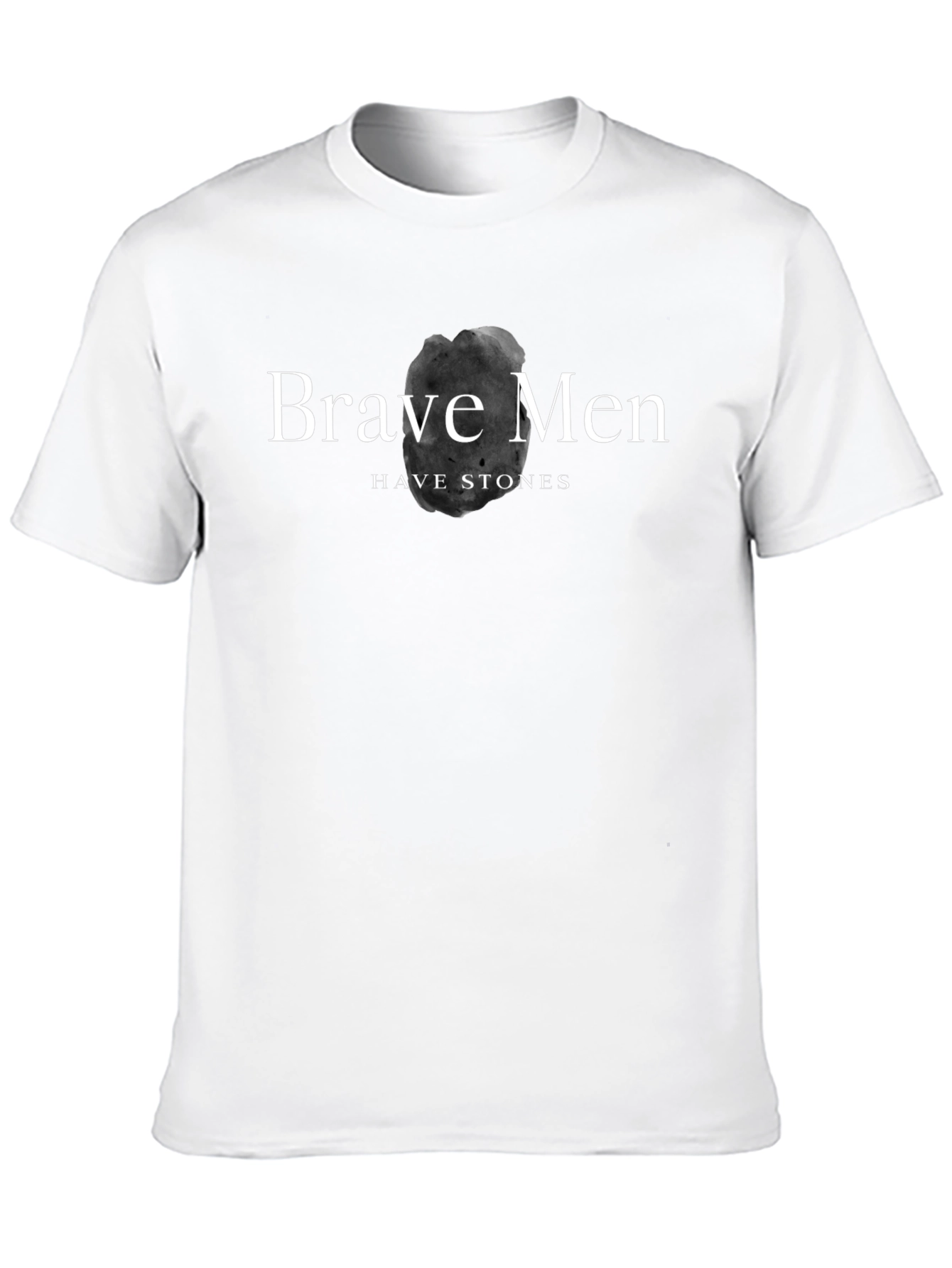 Brave Men Have Stones Black Graphic Tee