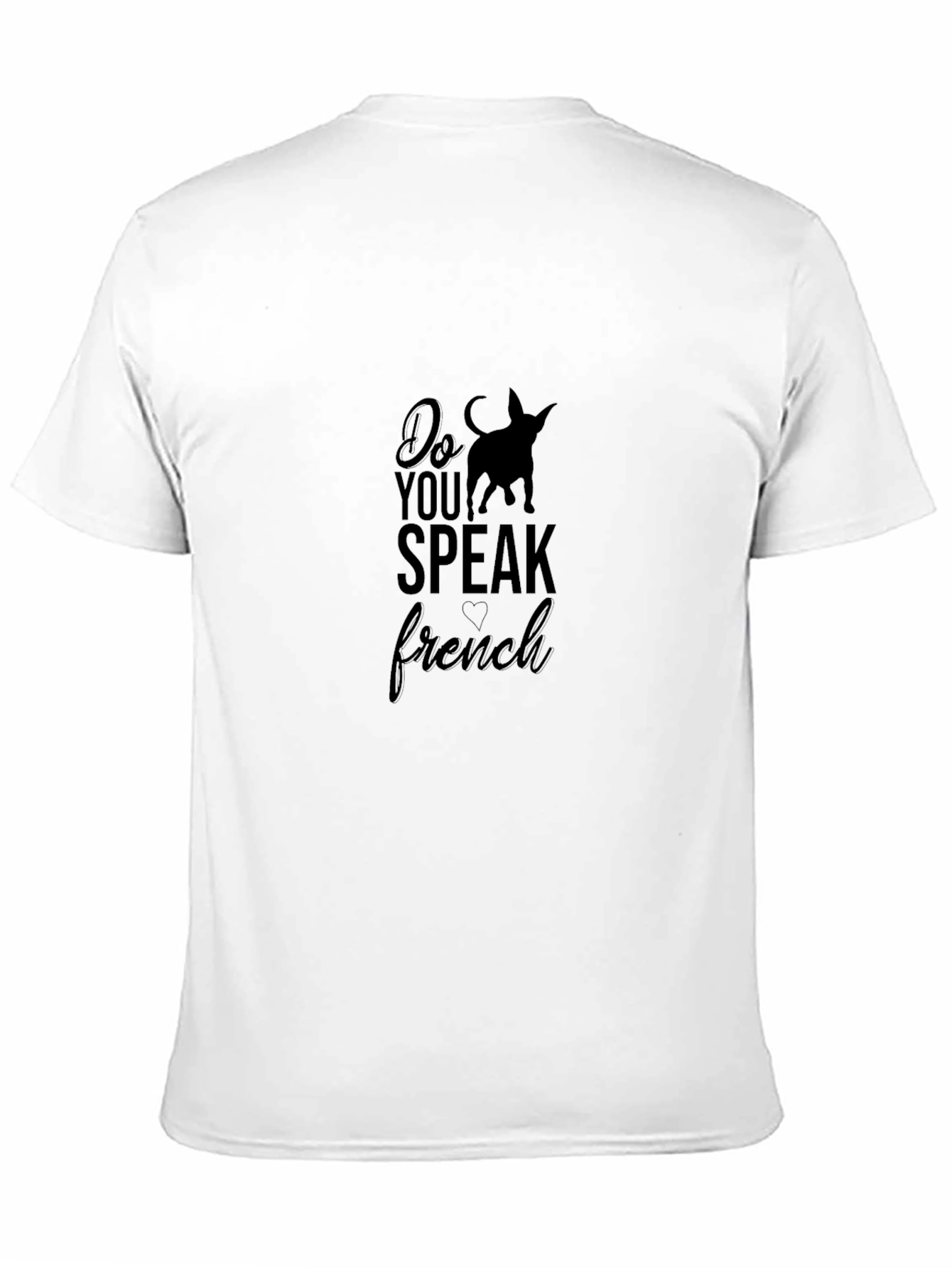 Do You Speak French Dog Silhouette Graphic Tee