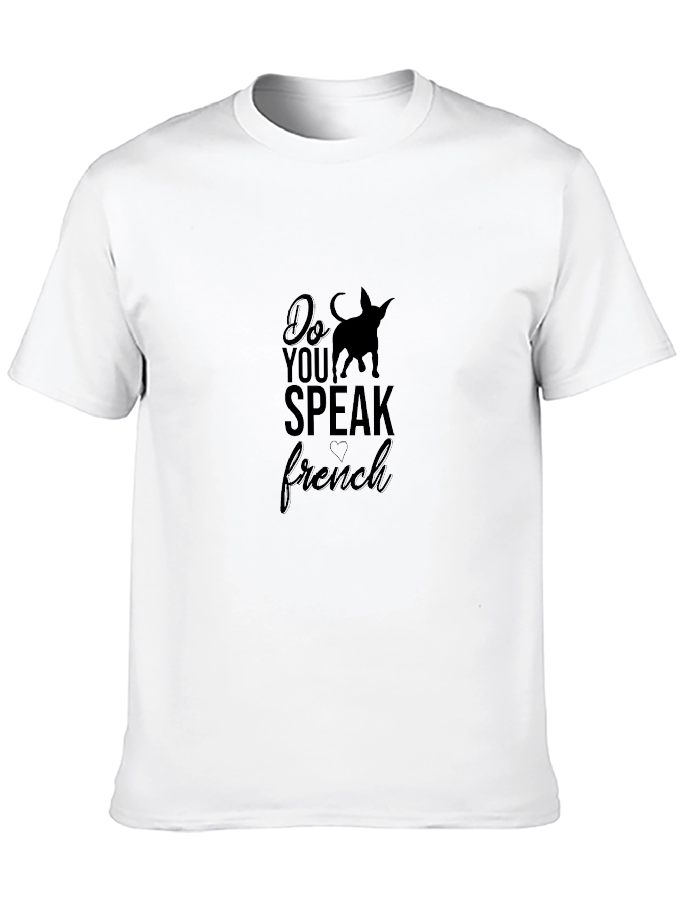 Do You Speak French Dog Silhouette Graphic Tee