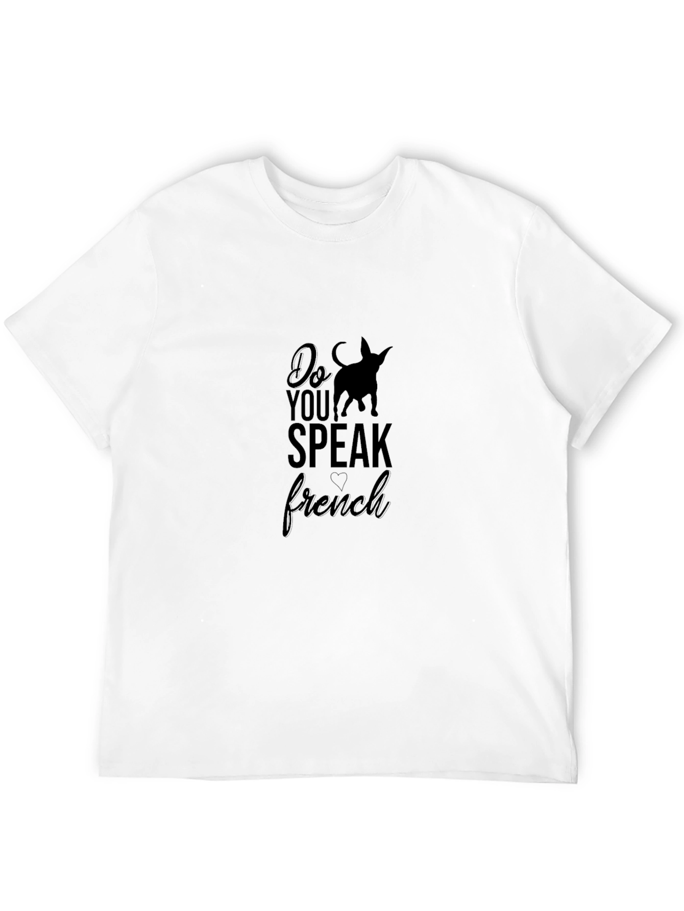 Do You Speak French Dog Silhouette Graphic Tee