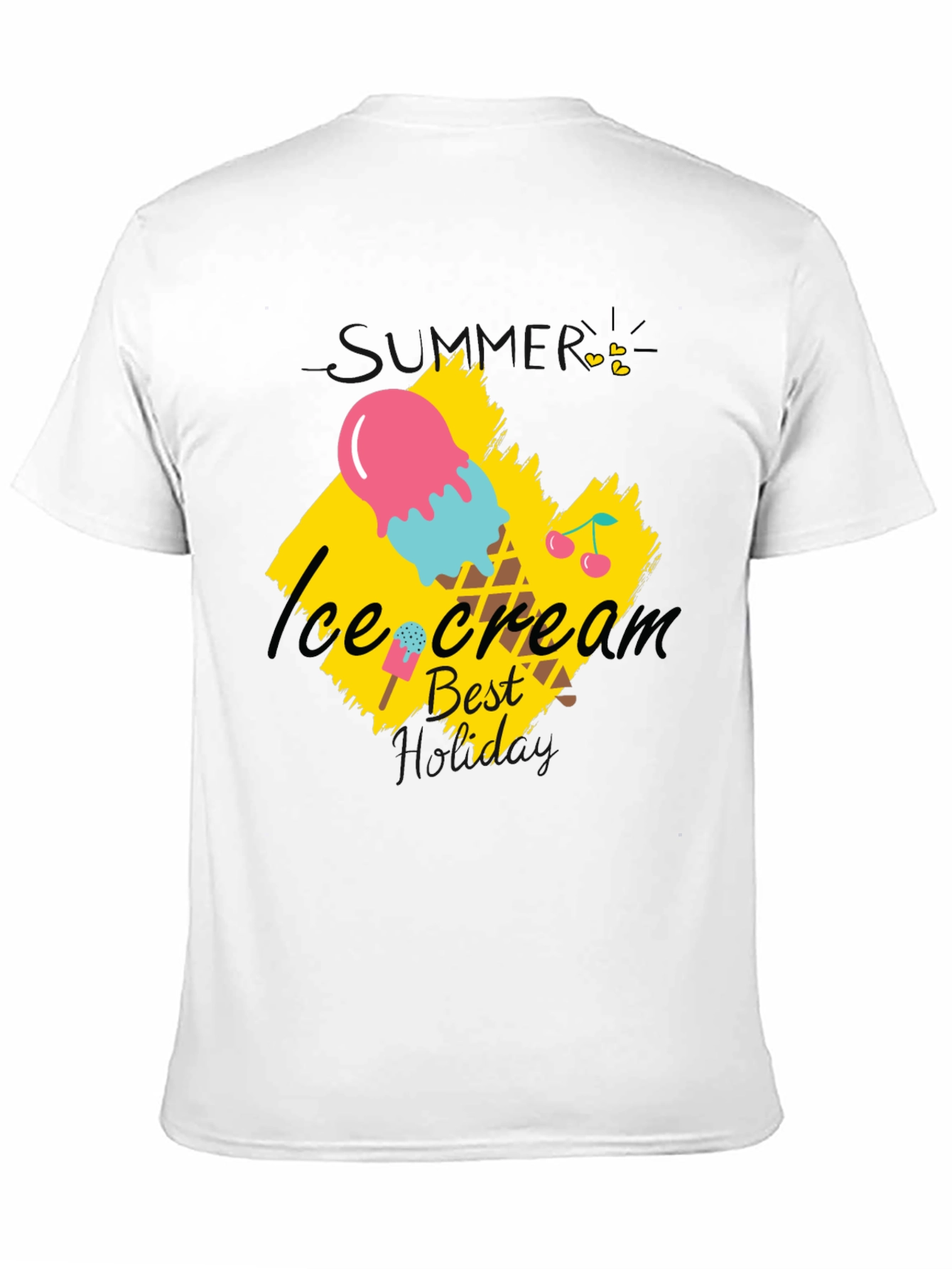 Ice Cream Best Dad Black T-Shirt