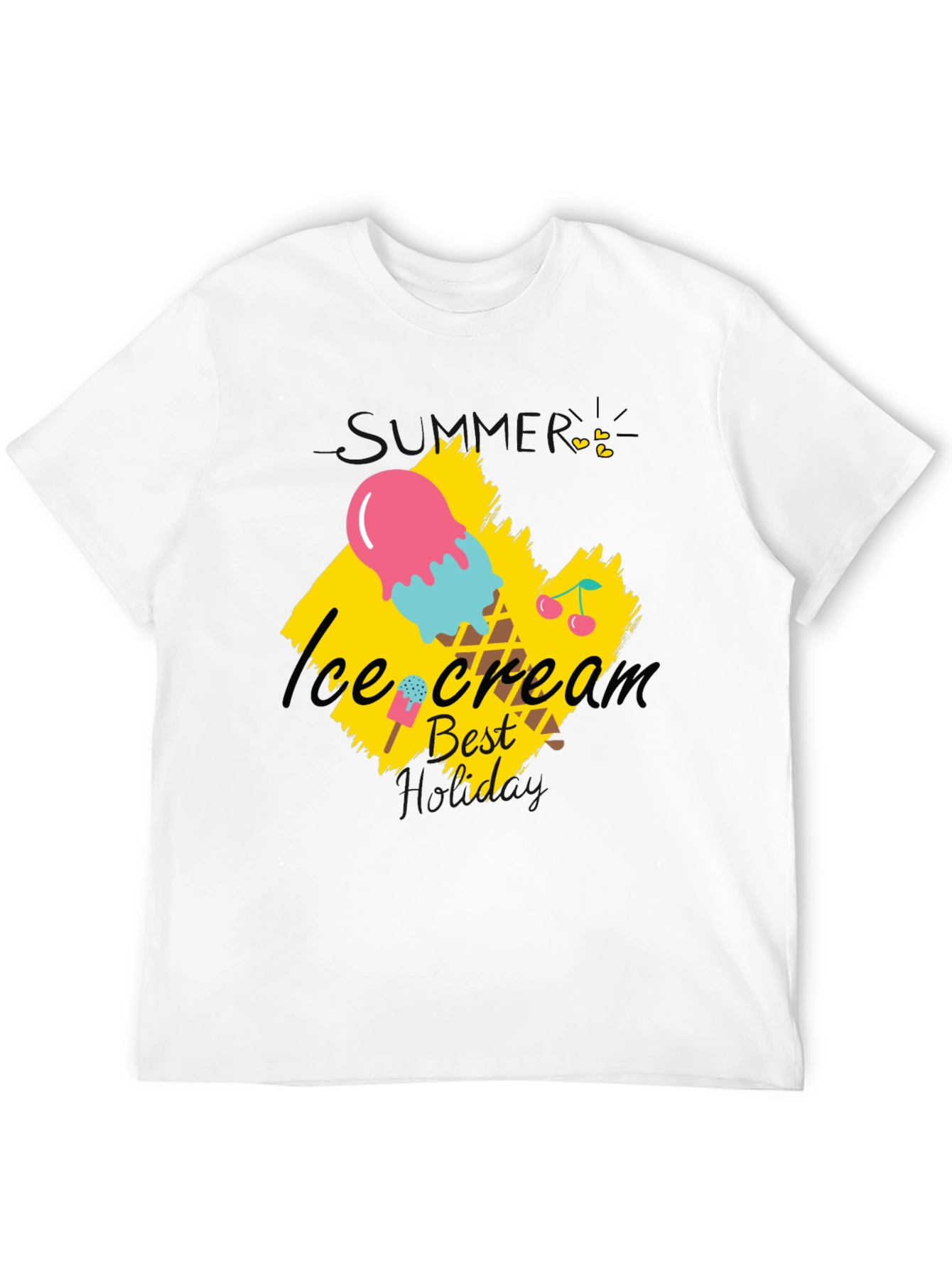 Ice Cream Best Dad Black T-Shirt