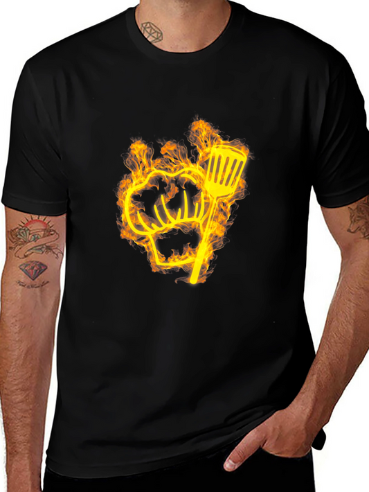 Flaming Chef Hat & Spatula Graphic Tee