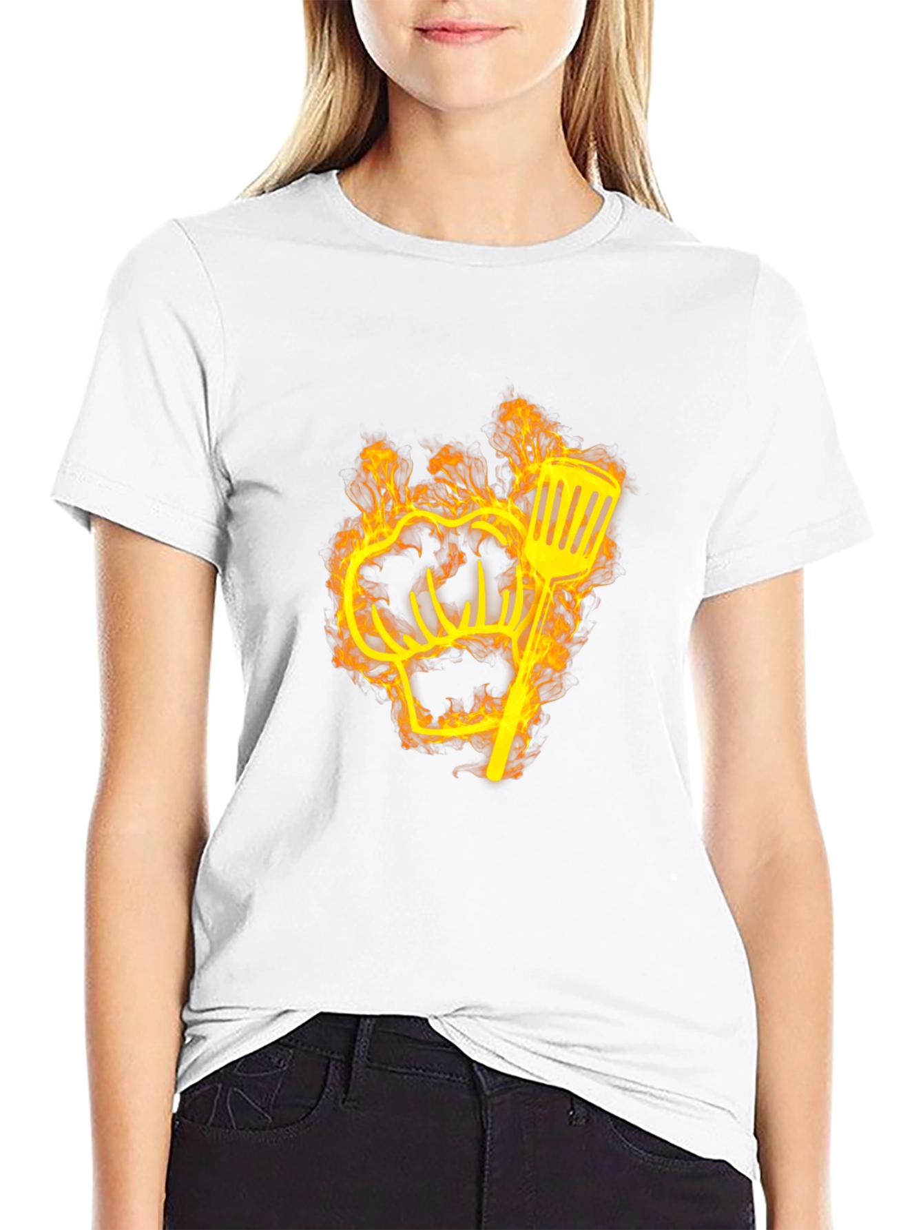 Flaming Chef Hat & Spatula Graphic Tee