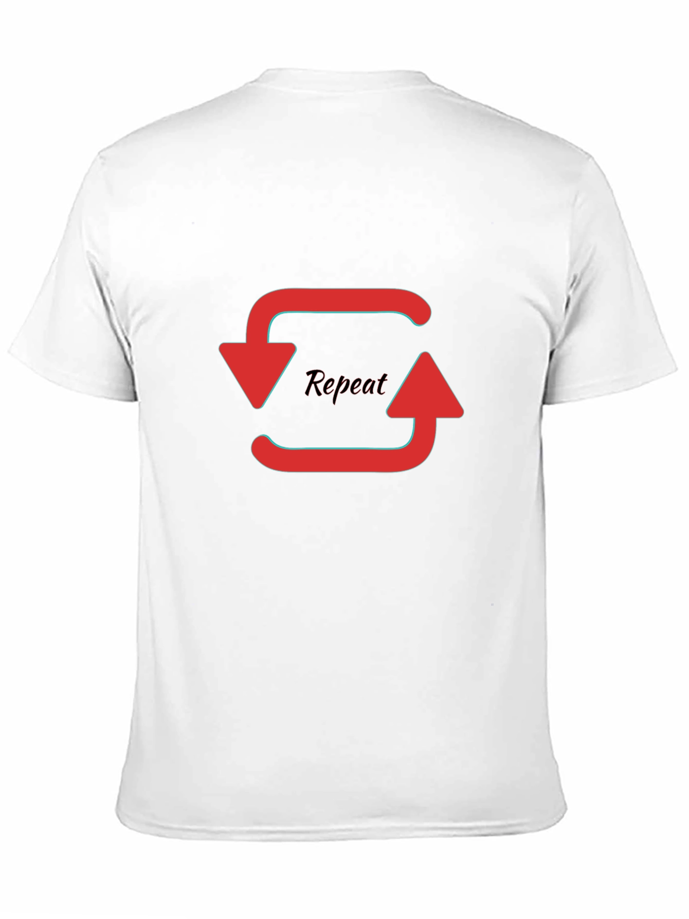 Repeat Graphic Print Black T-Shirt