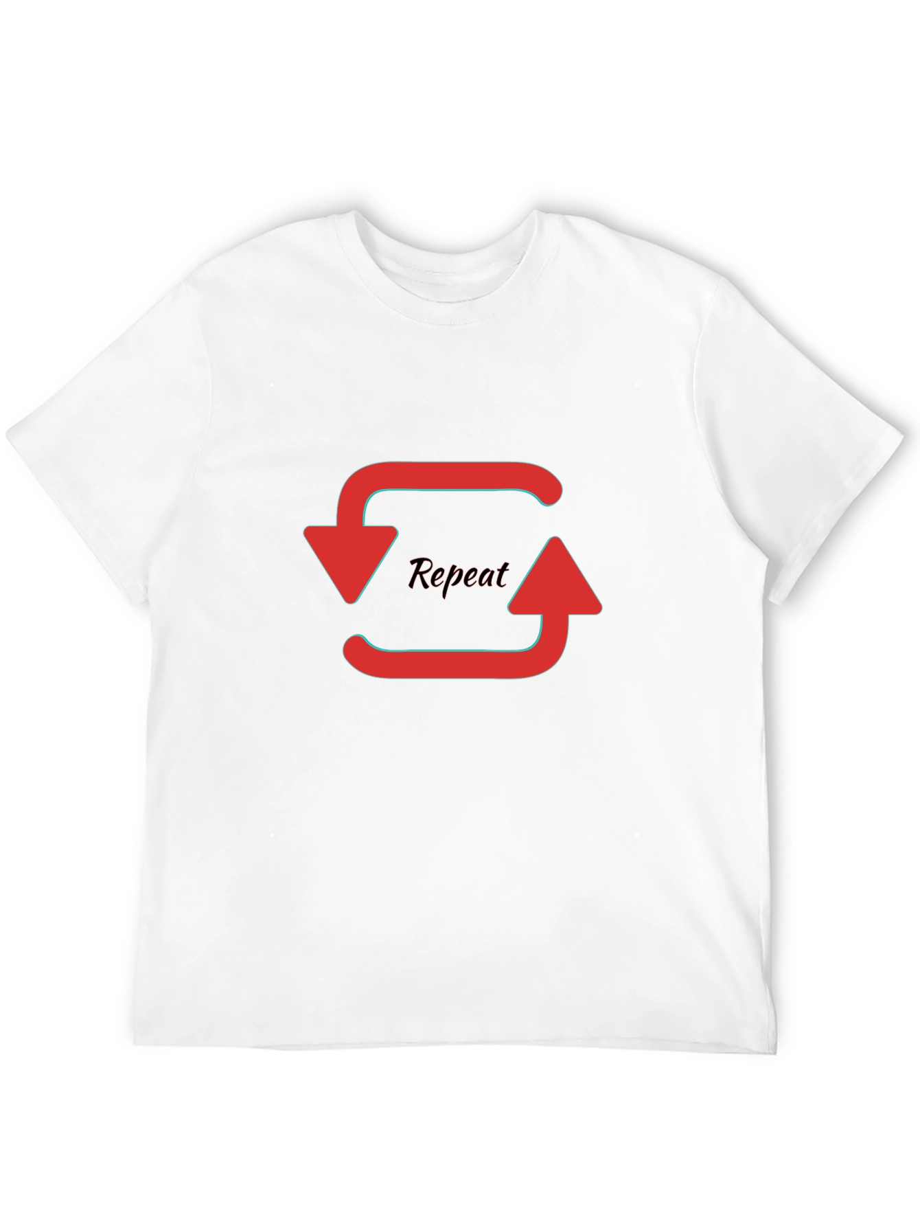 Repeat Graphic Print Black T-Shirt