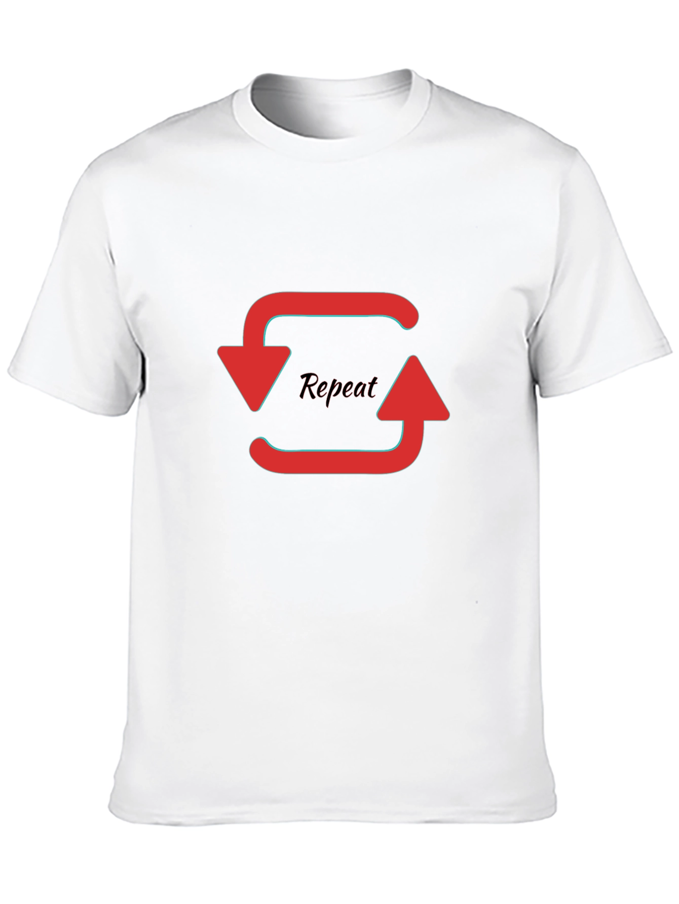 Repeat Graphic Print Black T-Shirt