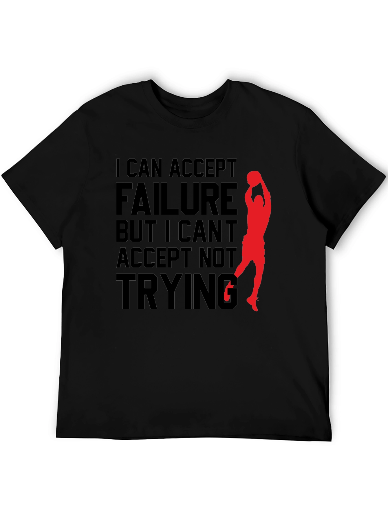 Motivational Basketball T-Shirt - Never Stop Trying