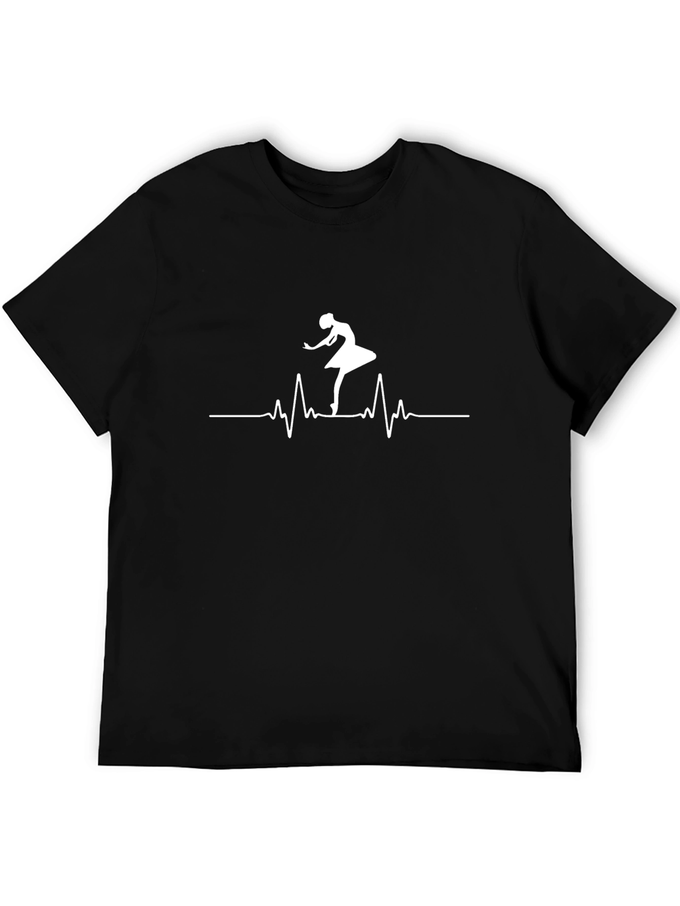 Ballerina Heartbeat Graphic Tee - Dance Lover T-Shirt